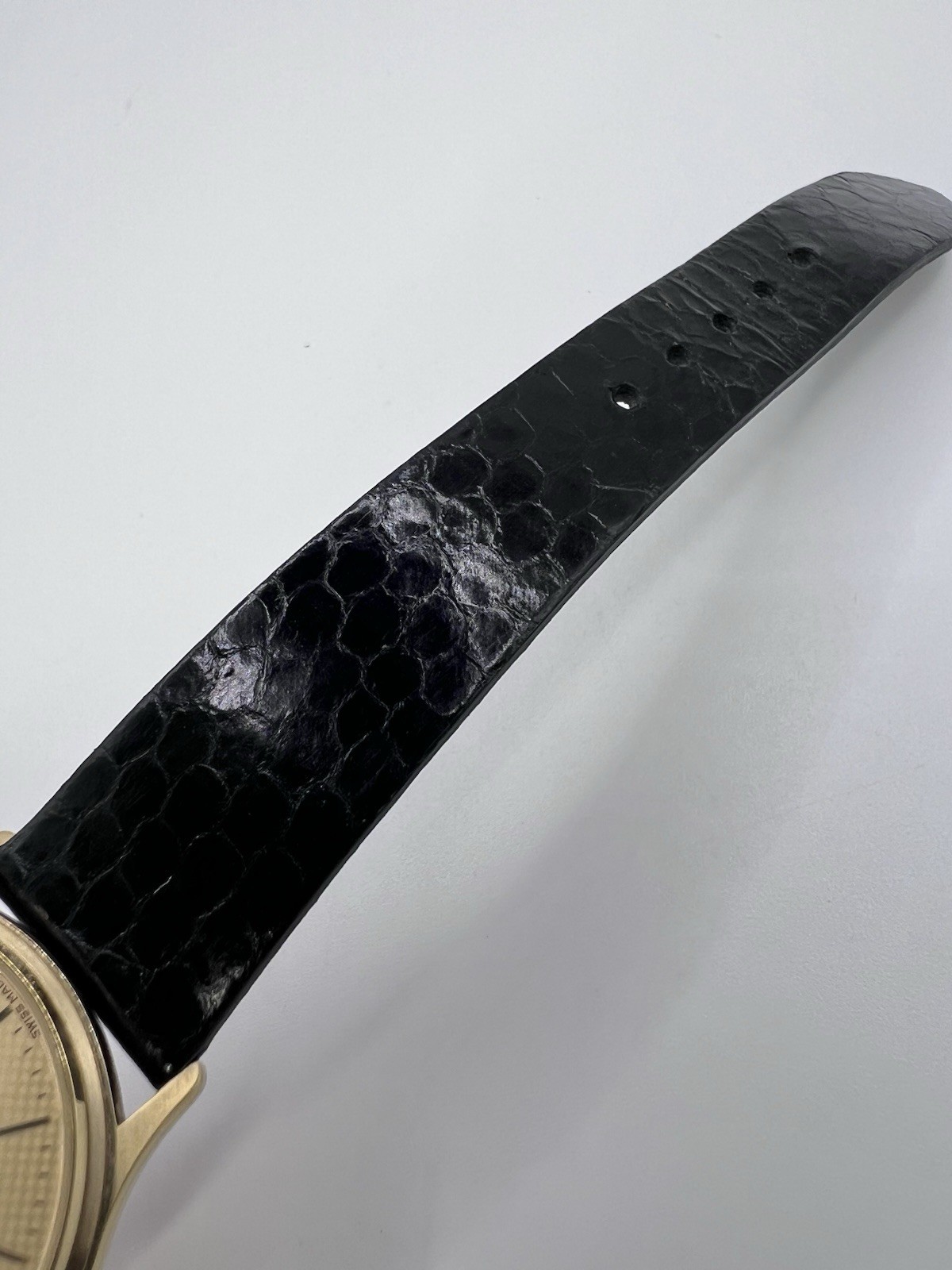 Vintage Rare Thin Omega Deville Gold Plated Guilloché Dial Men’s Watch With Box