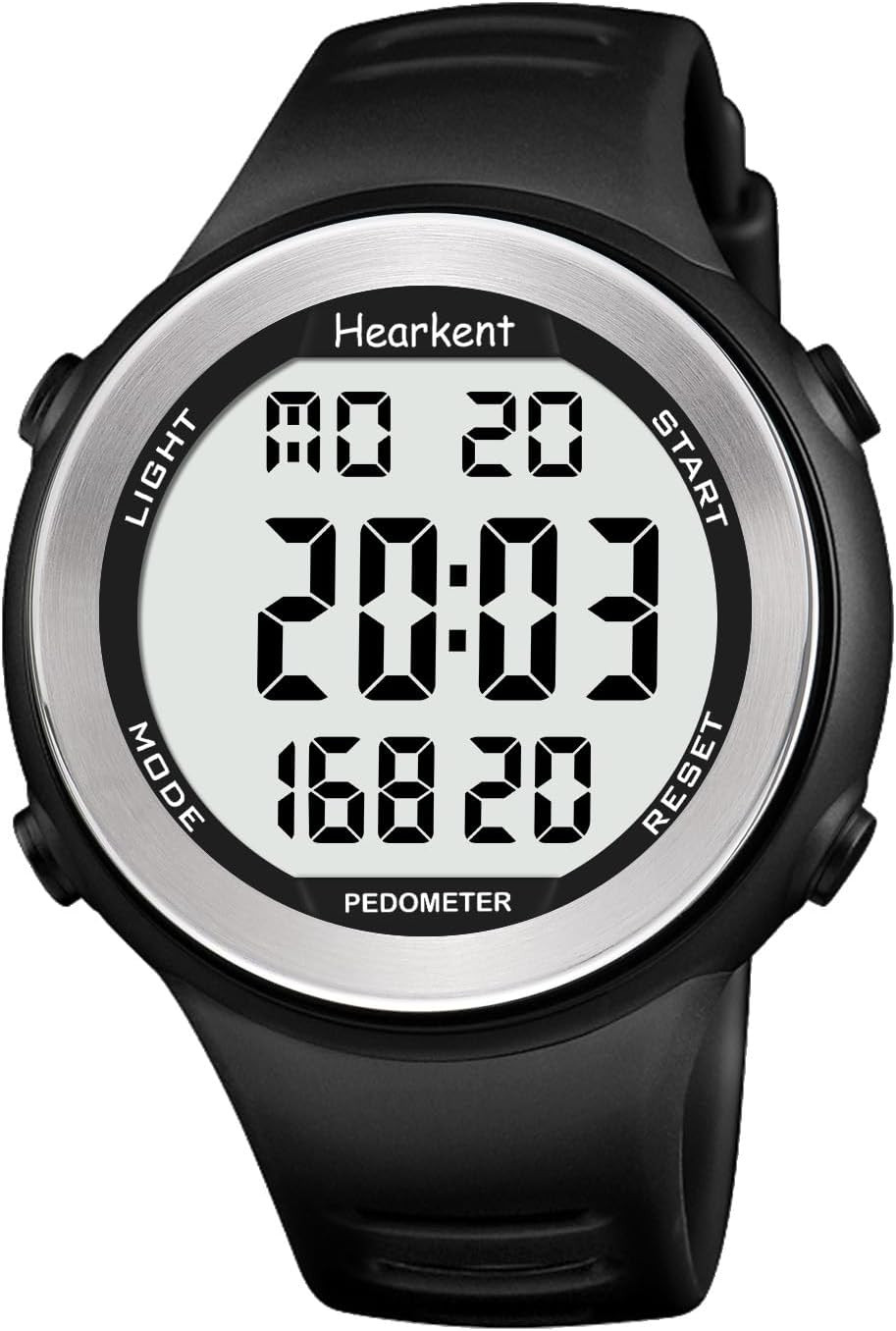 Waterproof Pedometer Watch for Senior Non Bluetooth No App Required