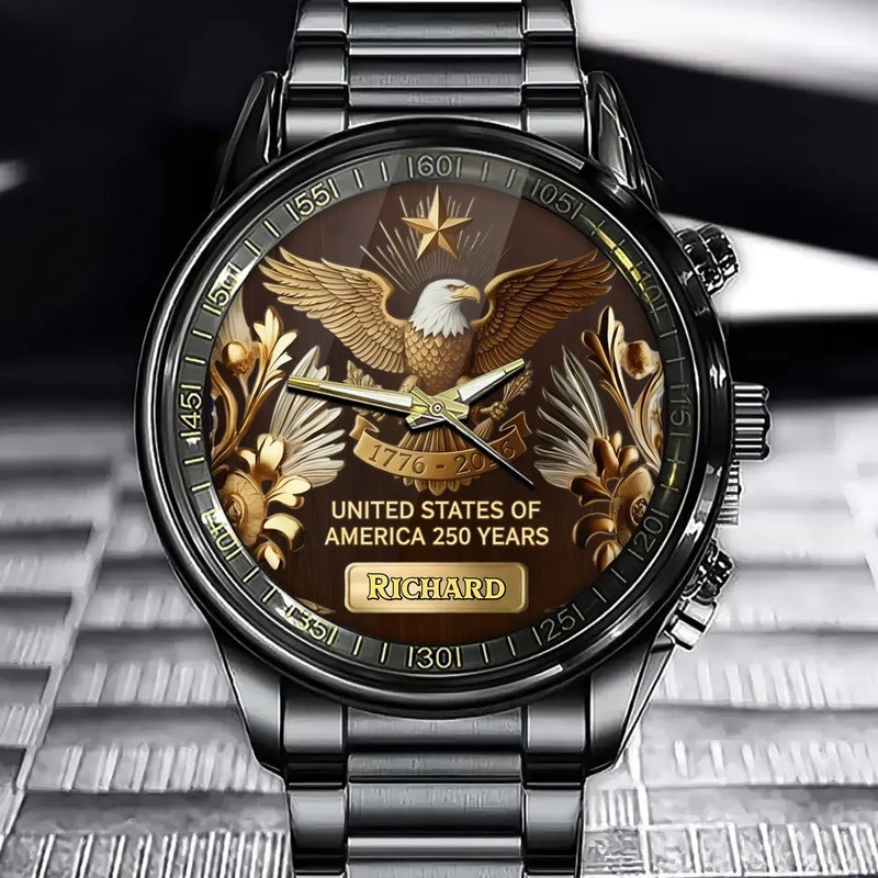 personalized US 250th anniversary watch-personalized gifts for men