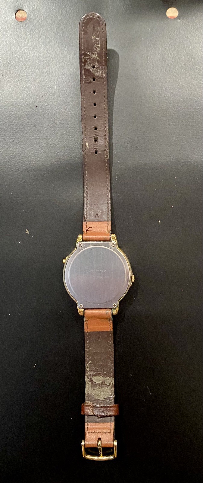 Lorus Mickey Mouse V421-0020 World Flags Watch Leather Band – Needs Battery