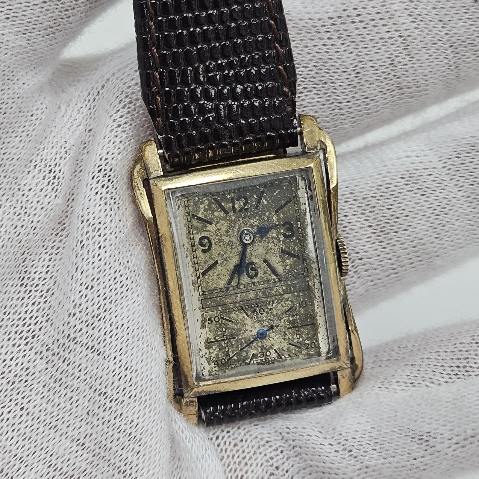 Vintage Antique White & Mcnaugh Mens Doctors Wristwatch Gallet & Co Swiss Rare