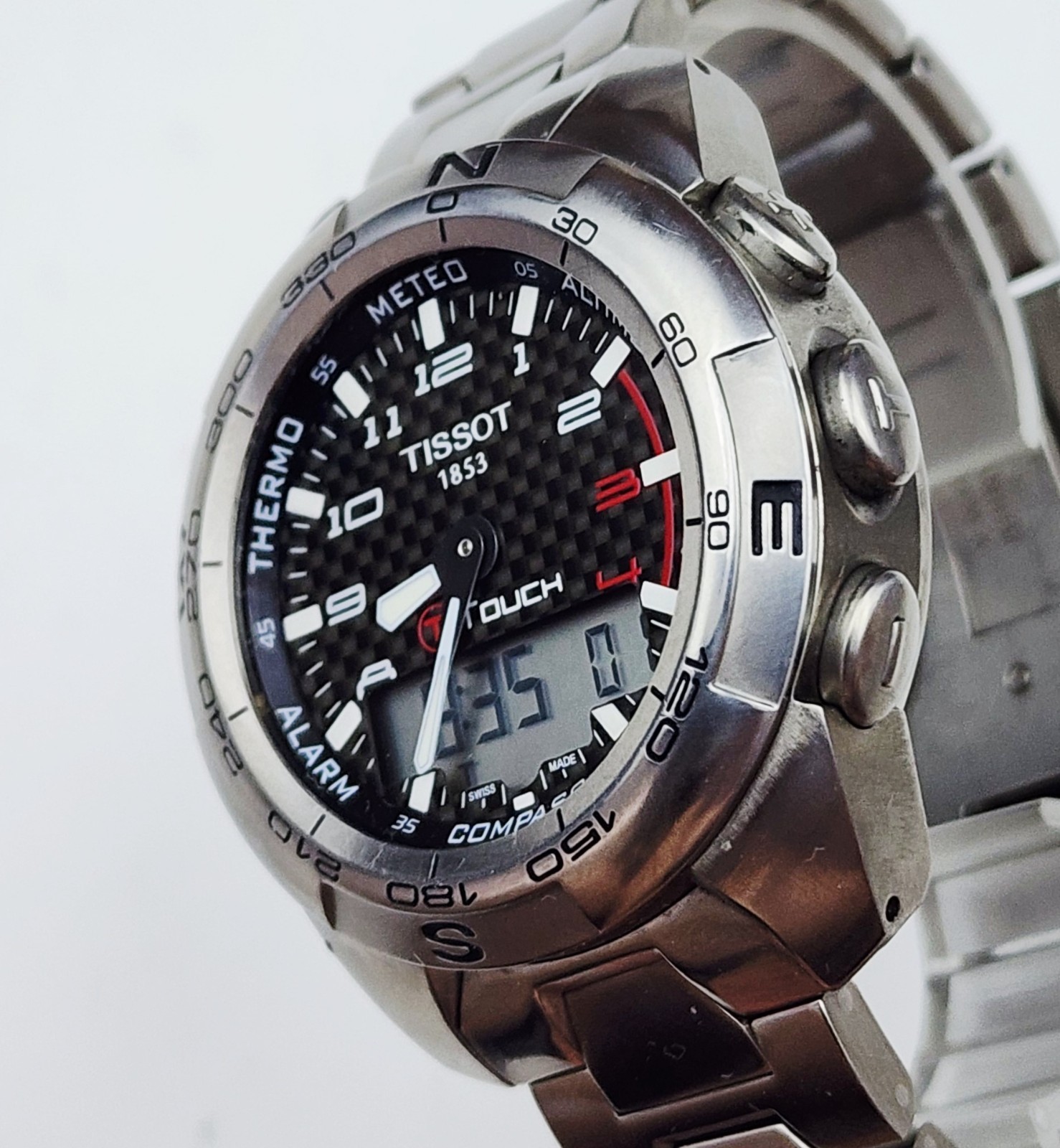Men SWISS TITANIUM TOUCH SCREEN Watch TISSOT “Expert” T013420A. Compass. Alarm*