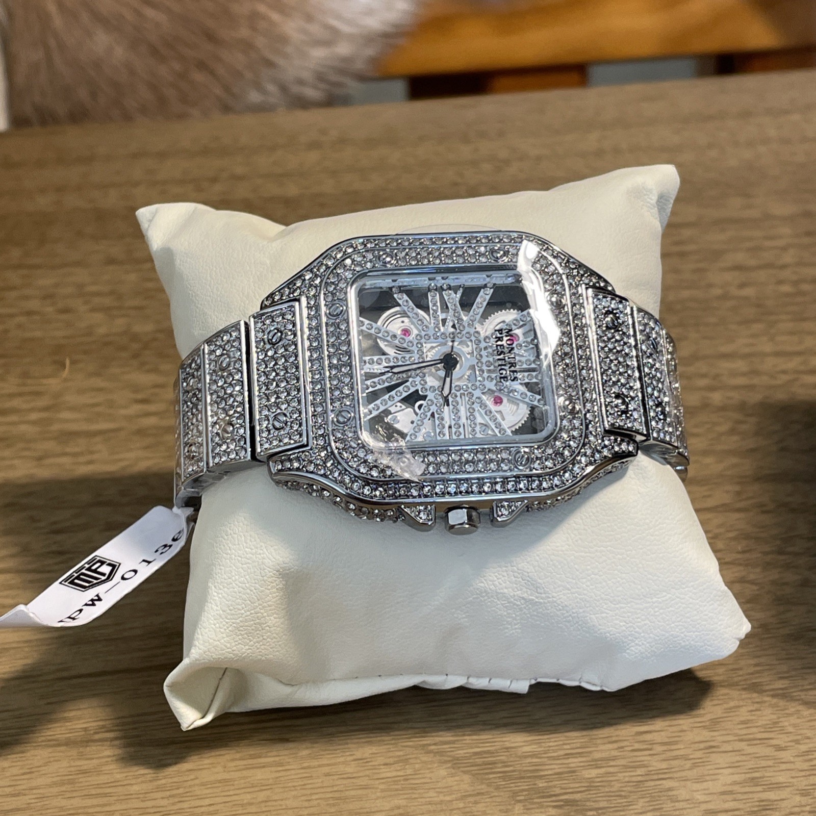 Skeleton Dial Iced Out Diamond Designer Fashion watch Montres Prestige MPW-0136