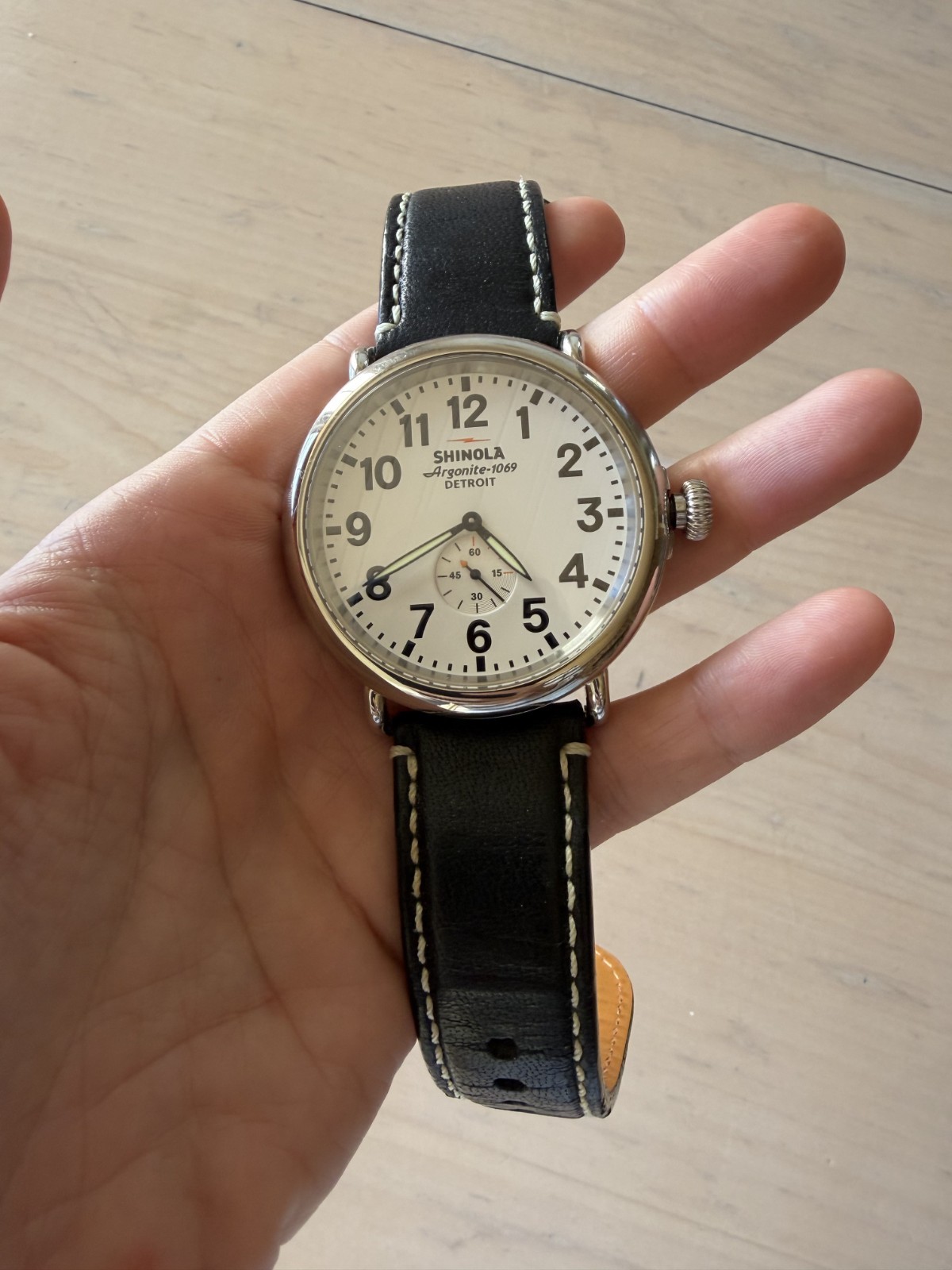Shinola Detroit The Runwell 41mm Cream Dial Stainless Steel Quartz Watch