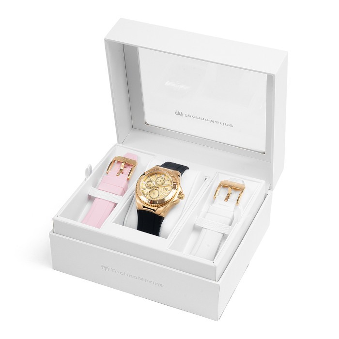 TechnoMarine Women’s TM-124022 Cruise Original 40mm gold with 3 straps Included.