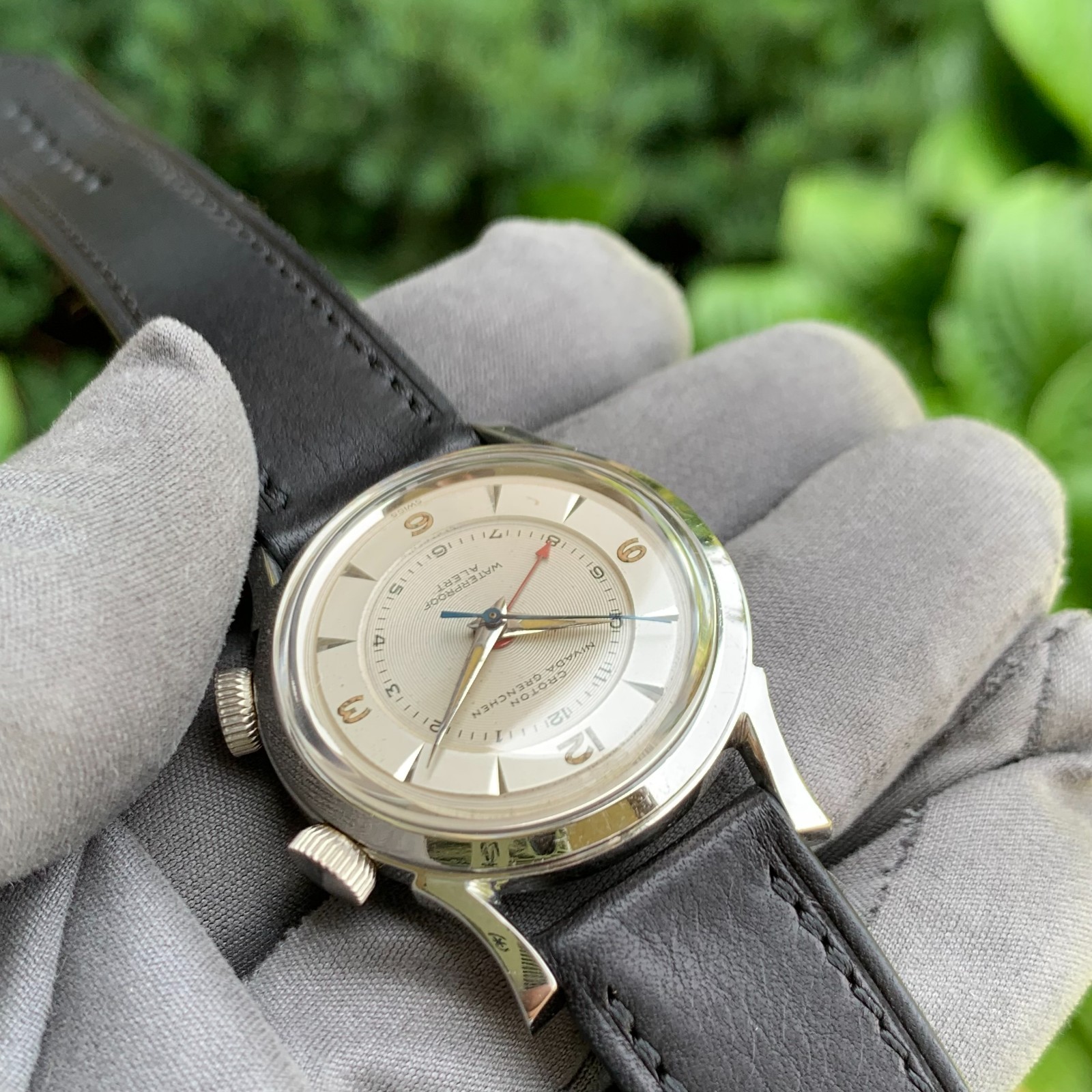 Nivada Grenchen Alert Alarm Ref. 52 25900 Stainless Steel Wristwatch – Serviced