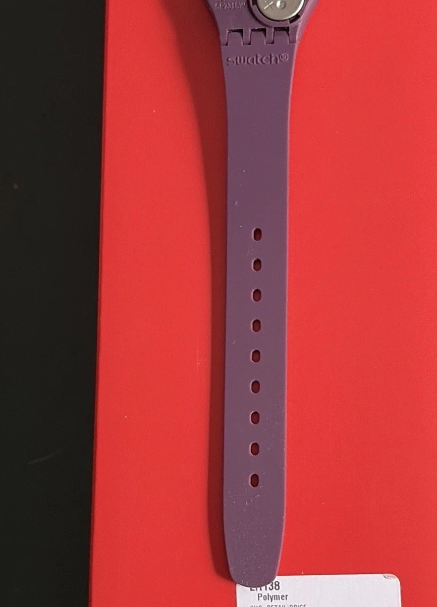 Swatch Repeat Chic Purple LR138 Watch Polymer Clasp Essentials Collection