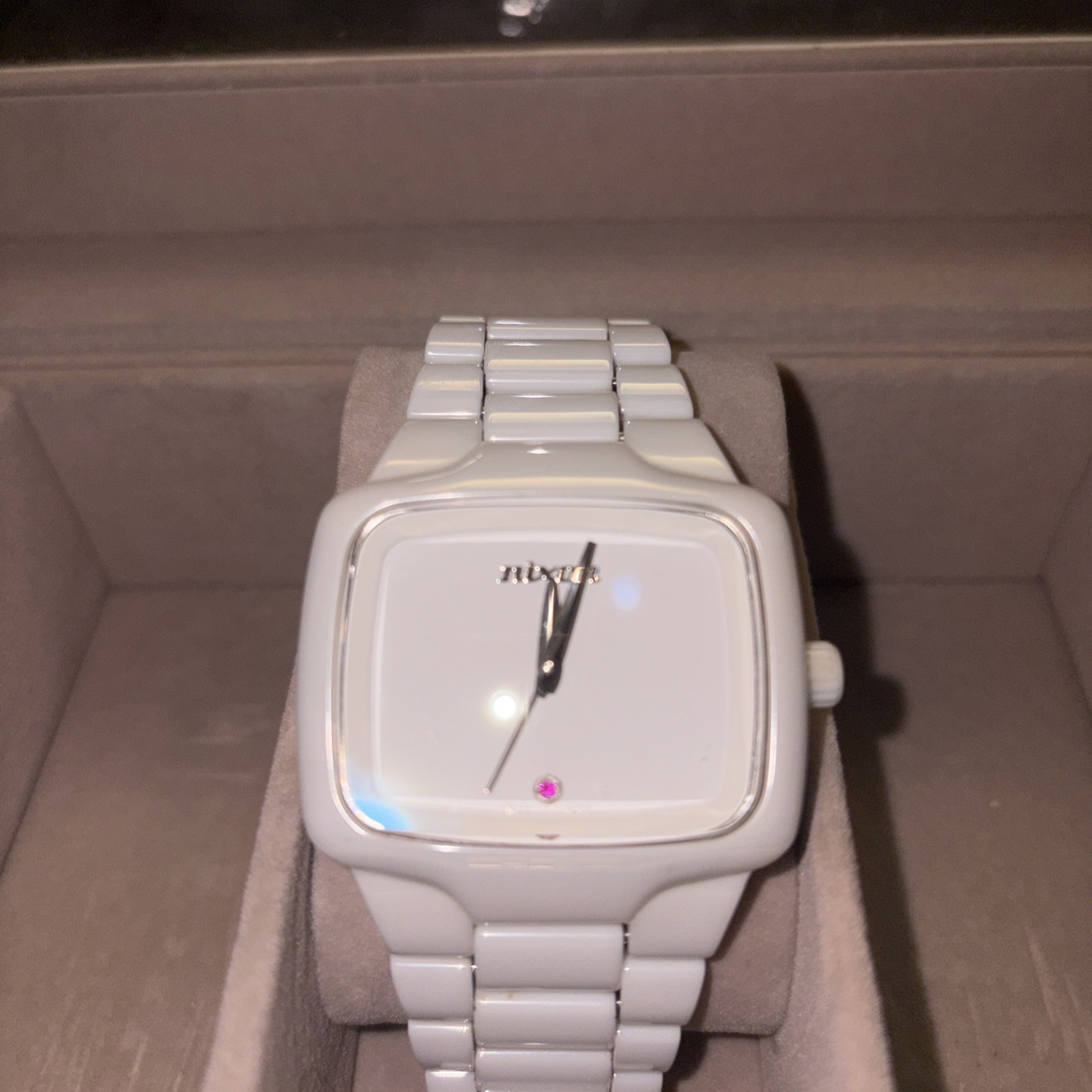 Nixon Ceramic Player Watch Automatic with Red Ruby Limited Edition Men’s Used