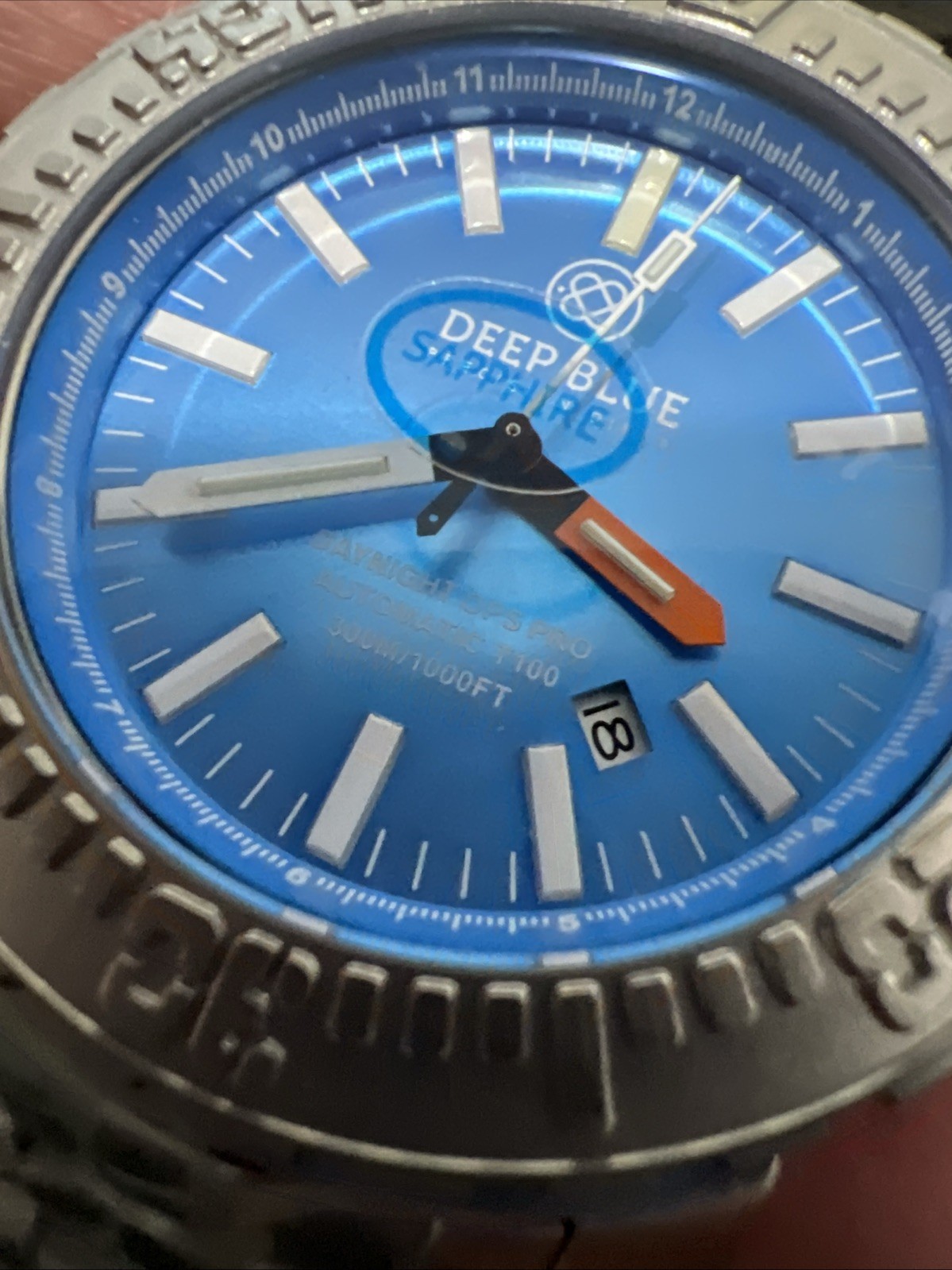 DAYNIGHT OPS PRO-TRITIUM TUBES AUTOMATIC 46M BEZEL LIGHT BLUE/YELLOW TRITIUM TUB
