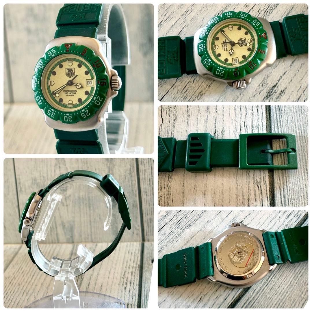 TAG Heuer Formula 1 372.508 Green Bezel Quartz Watch No BOX