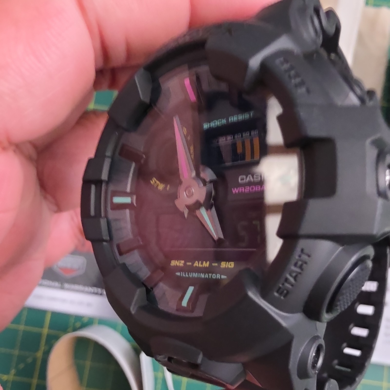 CASIO G-SHOCK GA-700MF-1ADR Multi Fluorescent Men’s Digital Watch New Black Box
