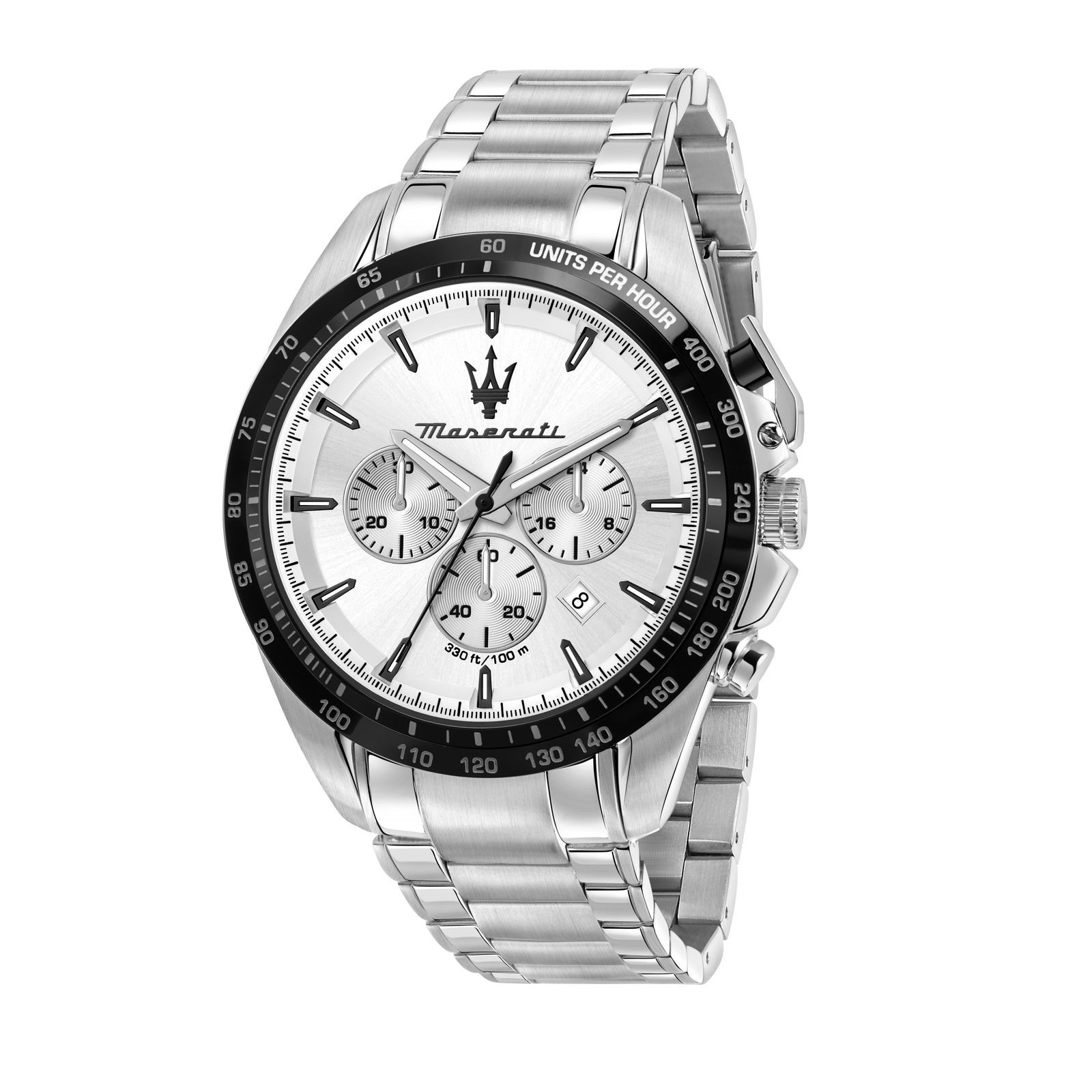 Maserati Traguardo R8873612049 Silver Black Chronograph Watch 45mm Boxed & Tags