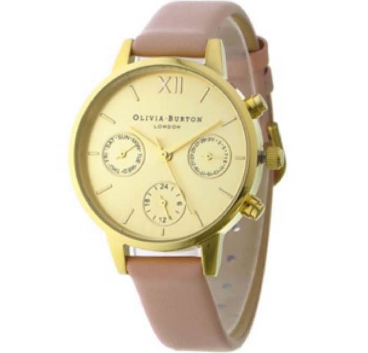 New Olivia Burton Baby Pink x Gold Chronograph