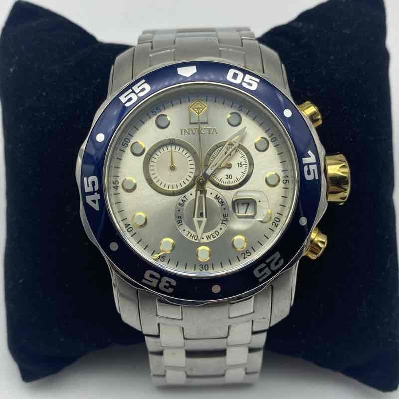 Invicta Pro Diver 10373 Chronograph Men’s Stainless Steel Watch 46.5mm Blue