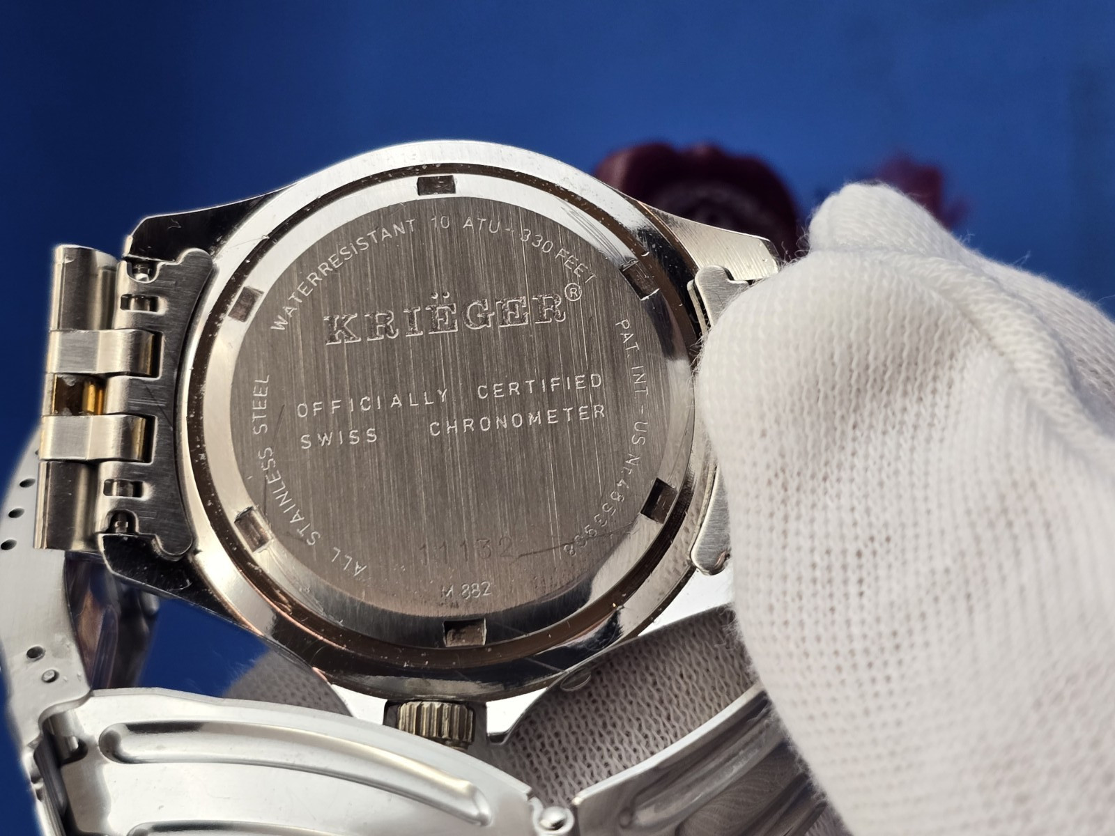 Krieger M882 Lunar Chronometer Celestial Dial Moon phase Compass Bezel Watch