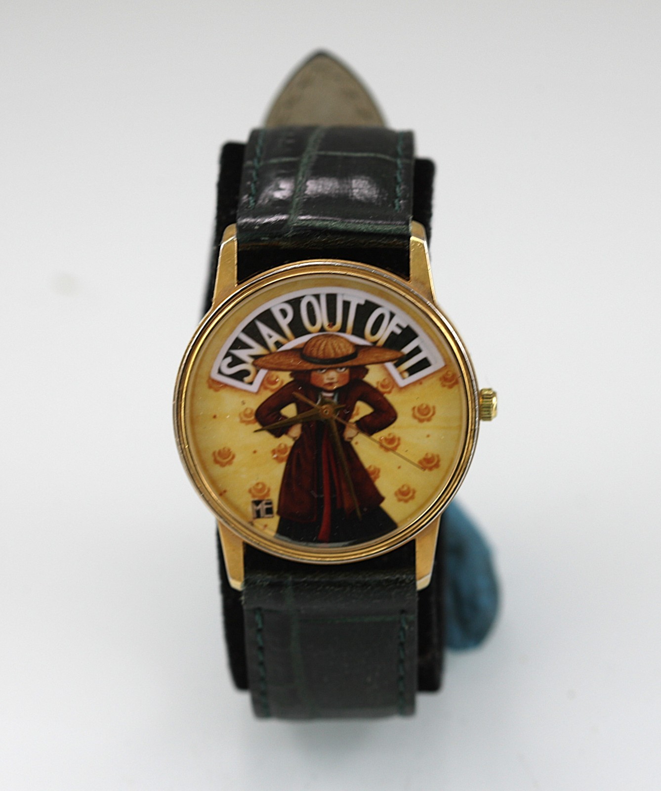 Unbranded Watch Unisex Gold Stainless St Leather Green Battery Multicolor Quartz