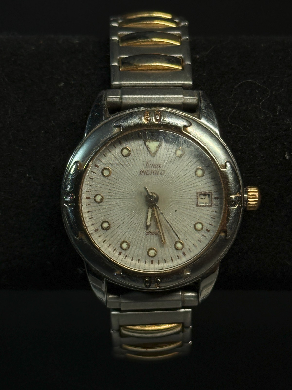 Timex Indiglo Quartz Watch Two Tone Date Water Resistant Philippines CR1216