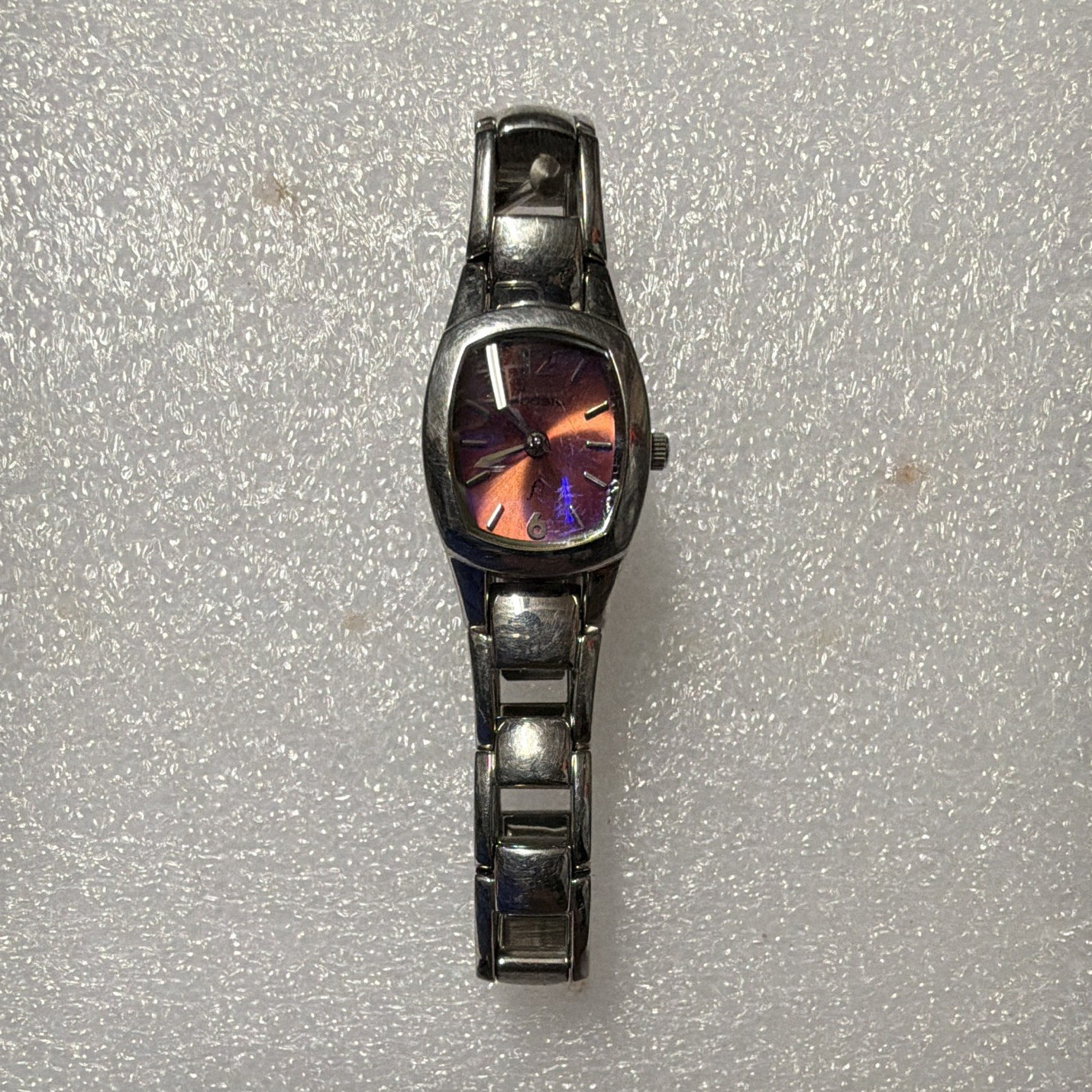 Fossil F2 ES-9595 Purple Dial Stainless Steel Women’s Quartz Watch