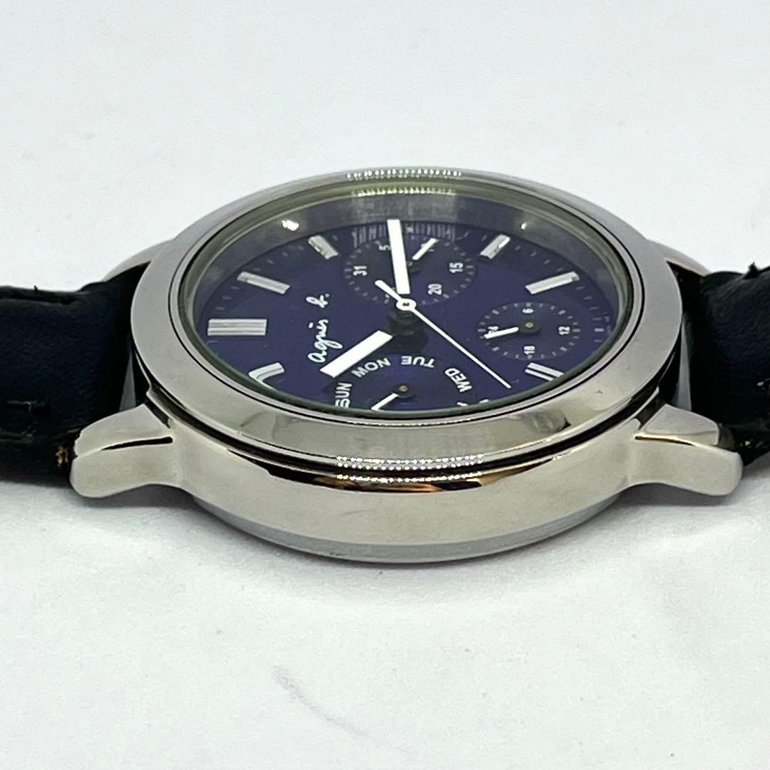 Agnes b. Blue Dial Day Date Watch—Working