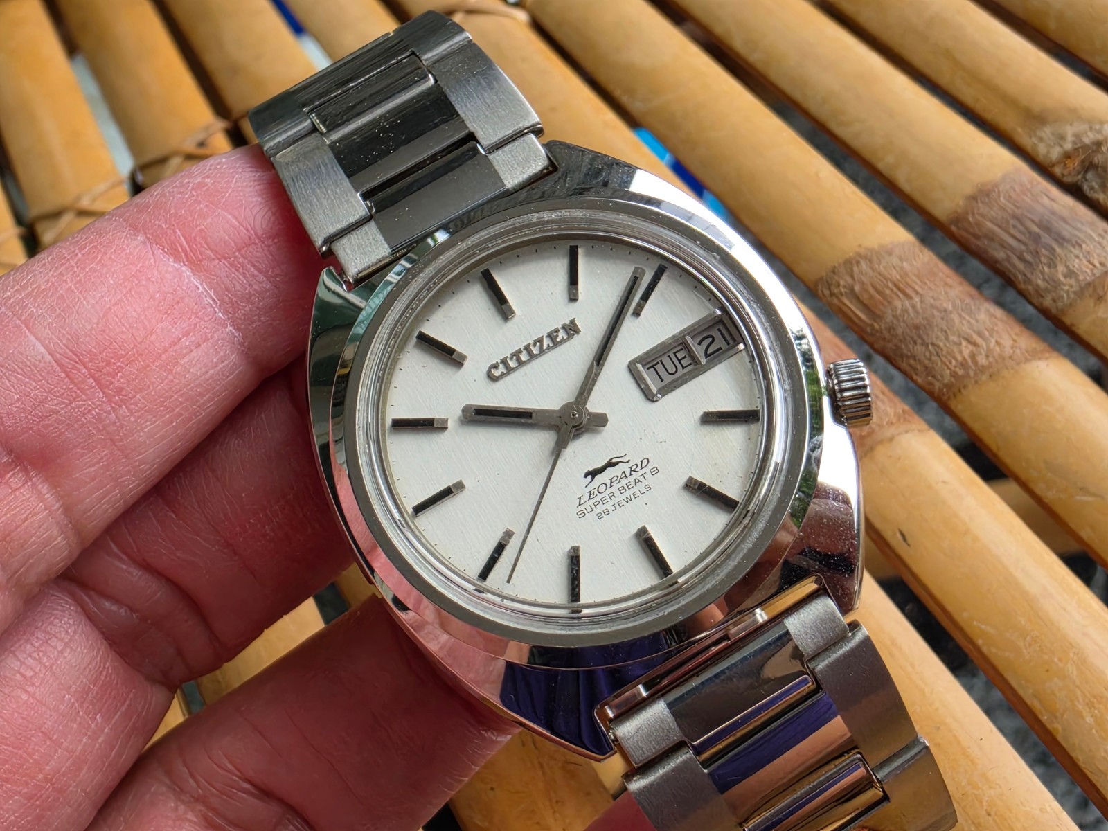 Mint Vintage Automatic Citizen Leopard Automatic Watch 37mm Mens Vintage