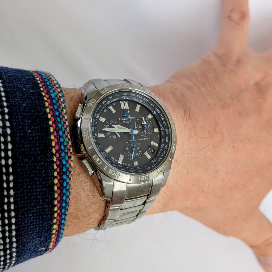 Casio Oceanus Radio-Controlled Solar Black Men’s Watch Japan 071266