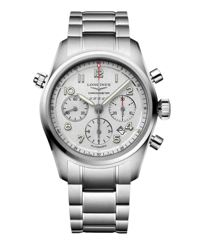 Longines Spirit Chronograph Automatic Chronometer Silver Dial Men’s Watch