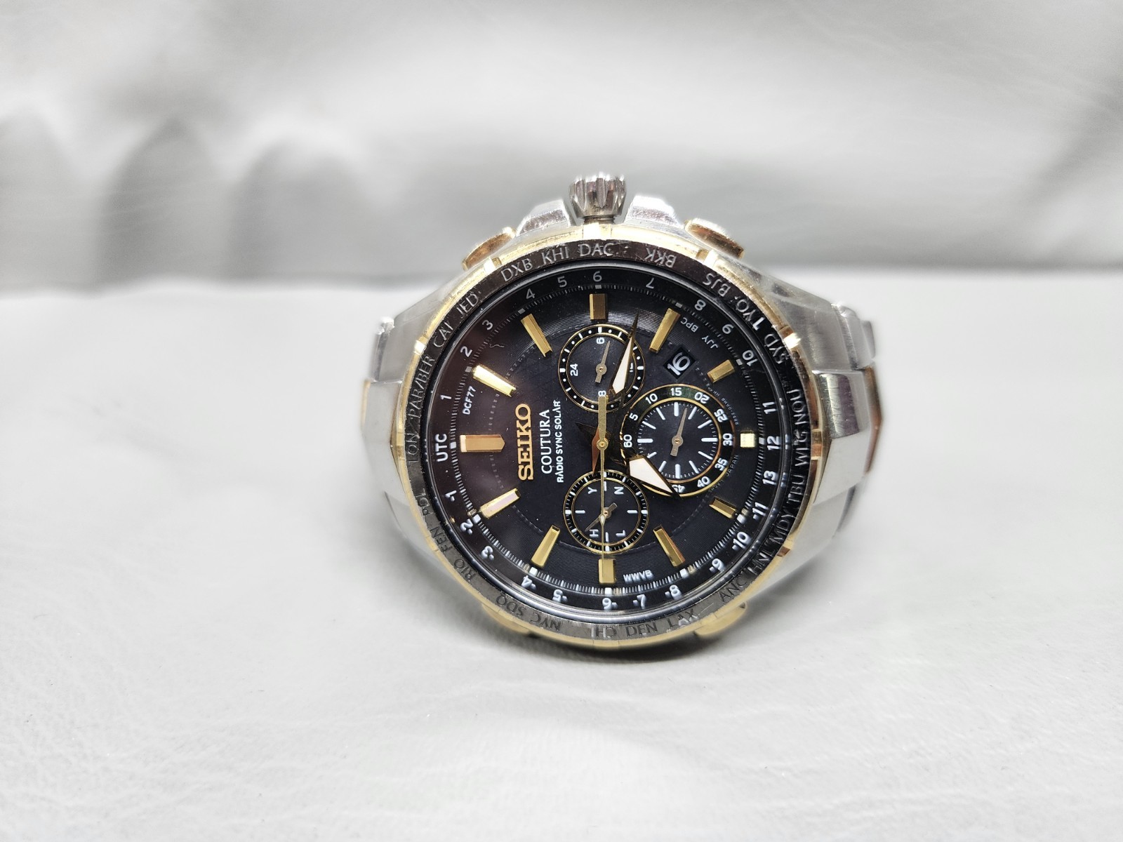SEIKO Coutura 8B92-0AL0 Radio Sync Solar SSG 44mm Men’s Sapphire Crystal