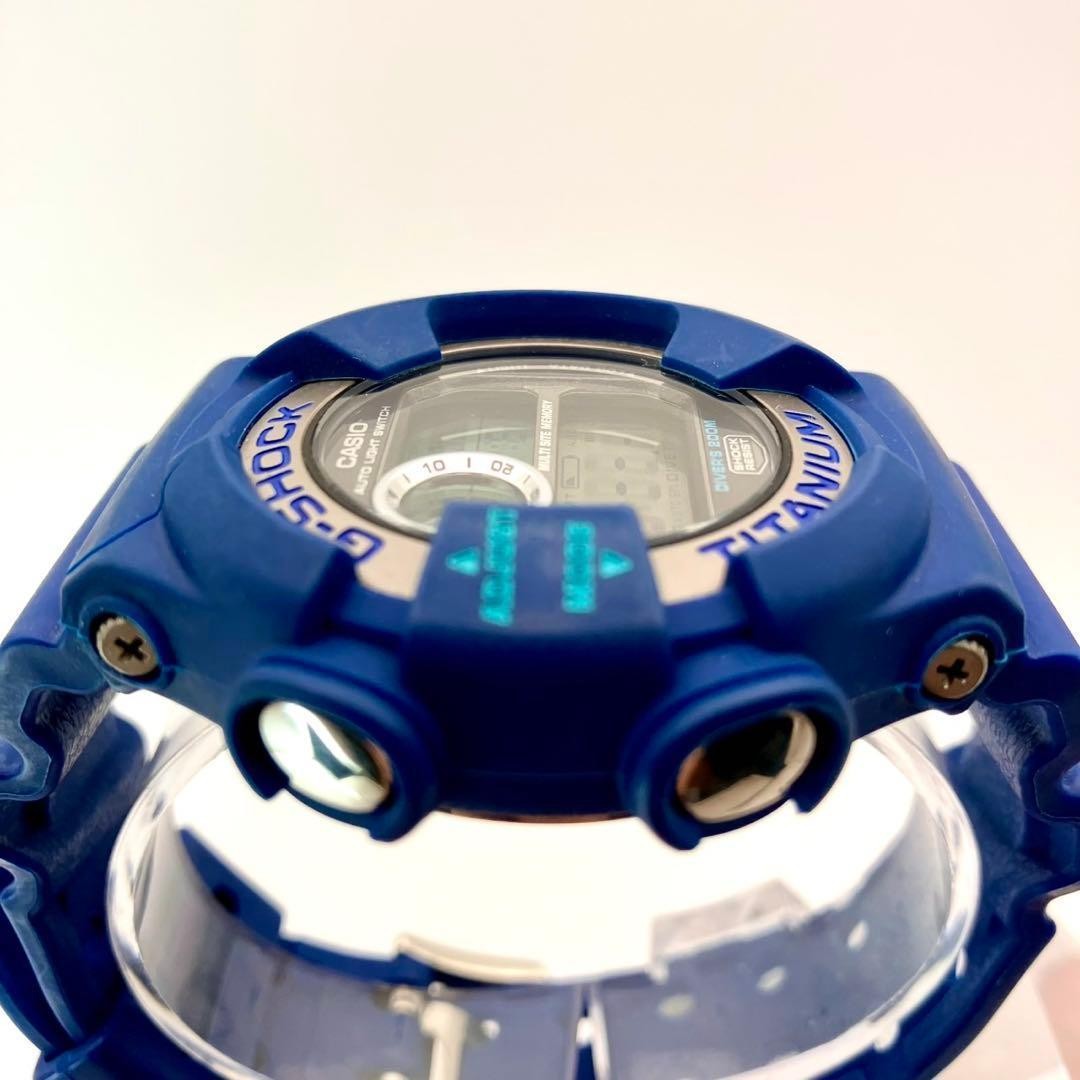 CASIO G-SHOCK DW-9902 WCCS FROGMAN Blue Titanium Watch Used Japan