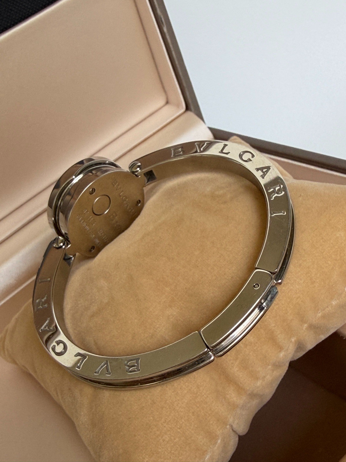 Bvlgari B-zero 1 BZ22S Diamond Bezel Stainless Steel Ladies Watch 22mm box&docs