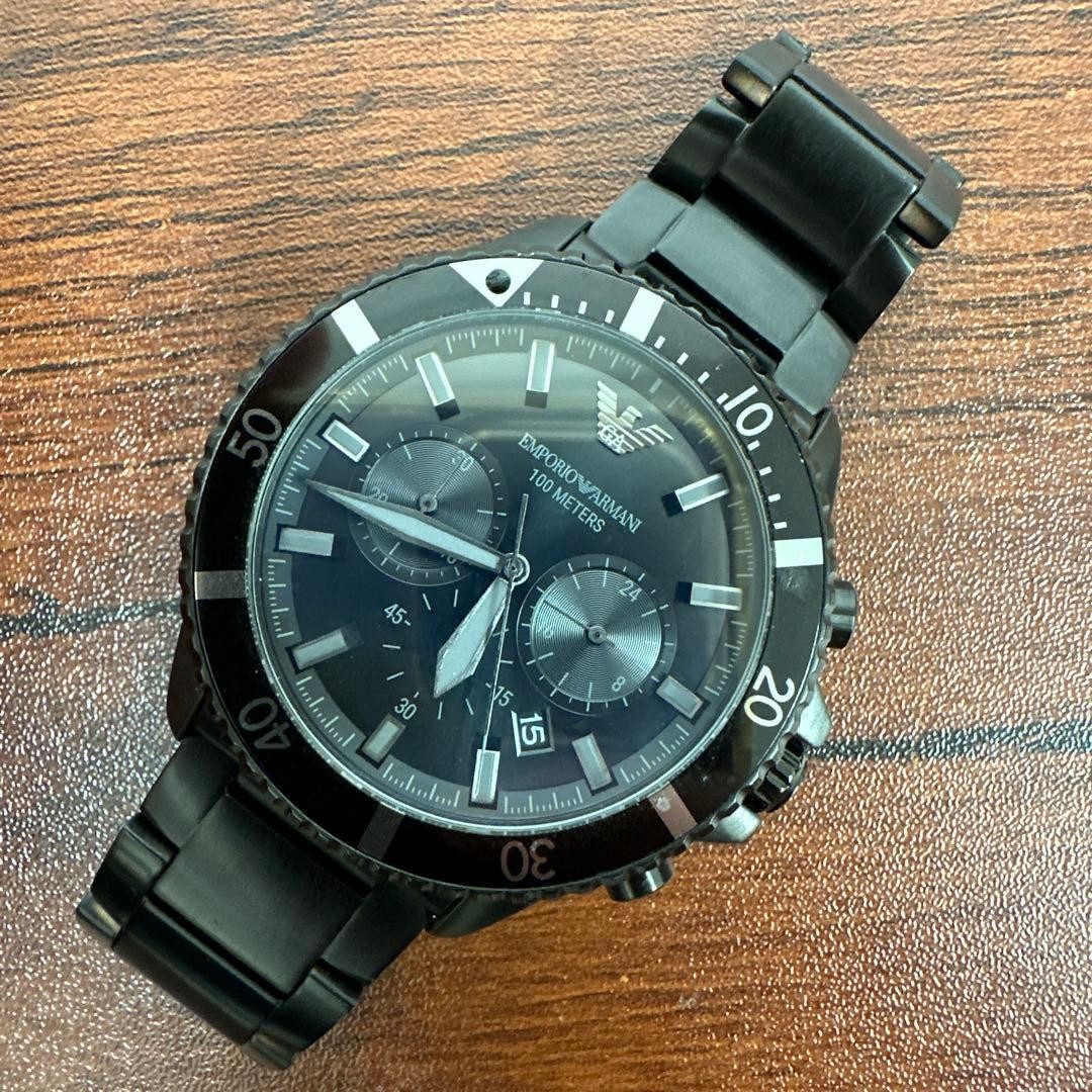 Emporio Armani Quartz Black Dial Wristwatch
