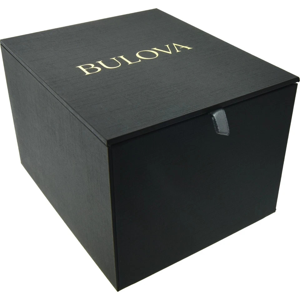 Bulova Mens Automatic Skeleton Dial Exhibition Back Black Dial 43mm Watch 98A146
