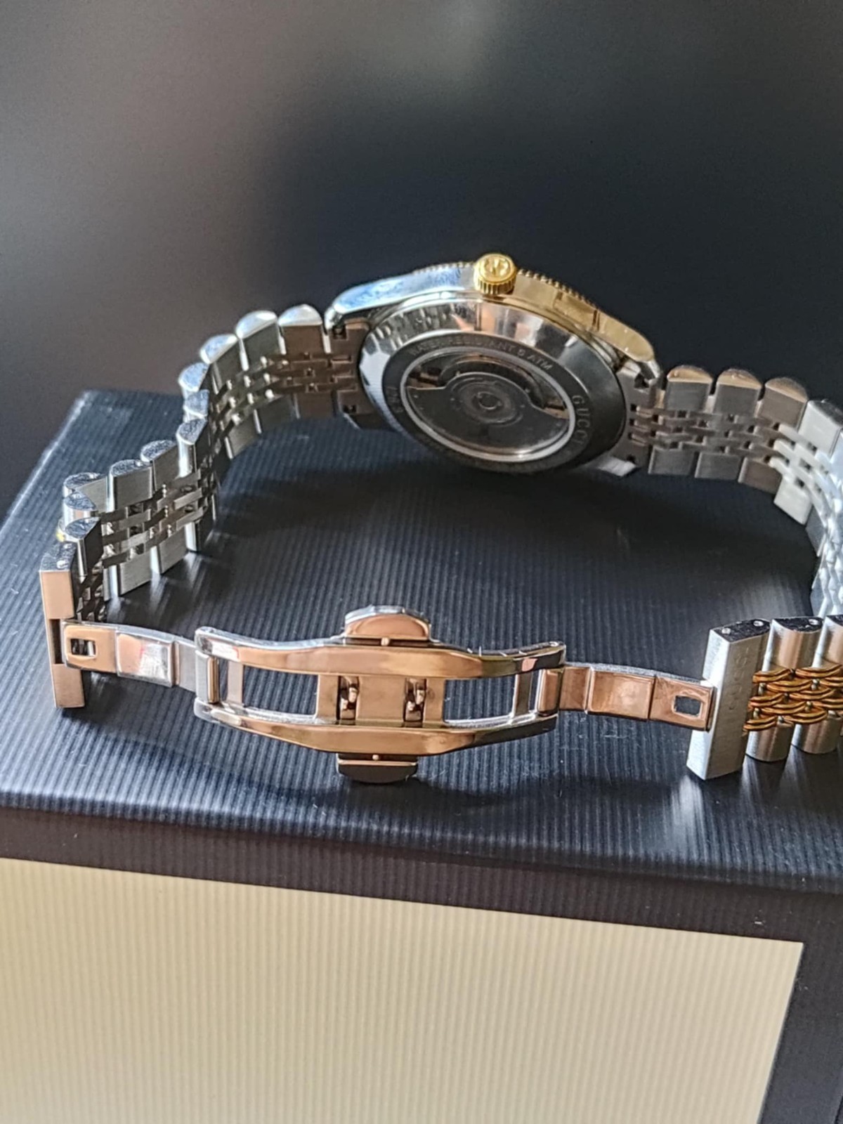 Gucci G-Timeless Automatic 40mm Two Tone Silver/Gold Bracelet Watch YA126356