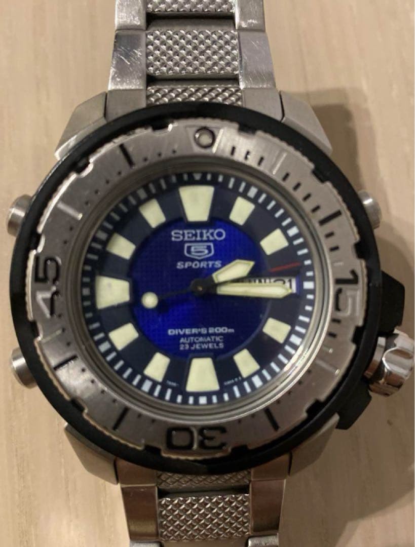 SEIKO 5 Franken Monster Diver Watch Blue Dial 16-17cm 6.30-6.69in 200m