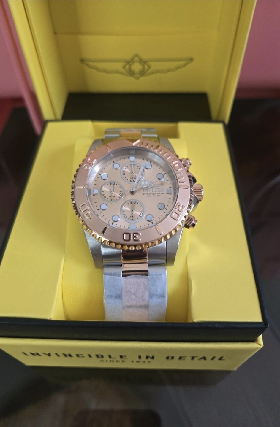 1775 Invicta Pro Diver Men’s Watch Rose Gold Silver Two-Tone Watch 43.5mm