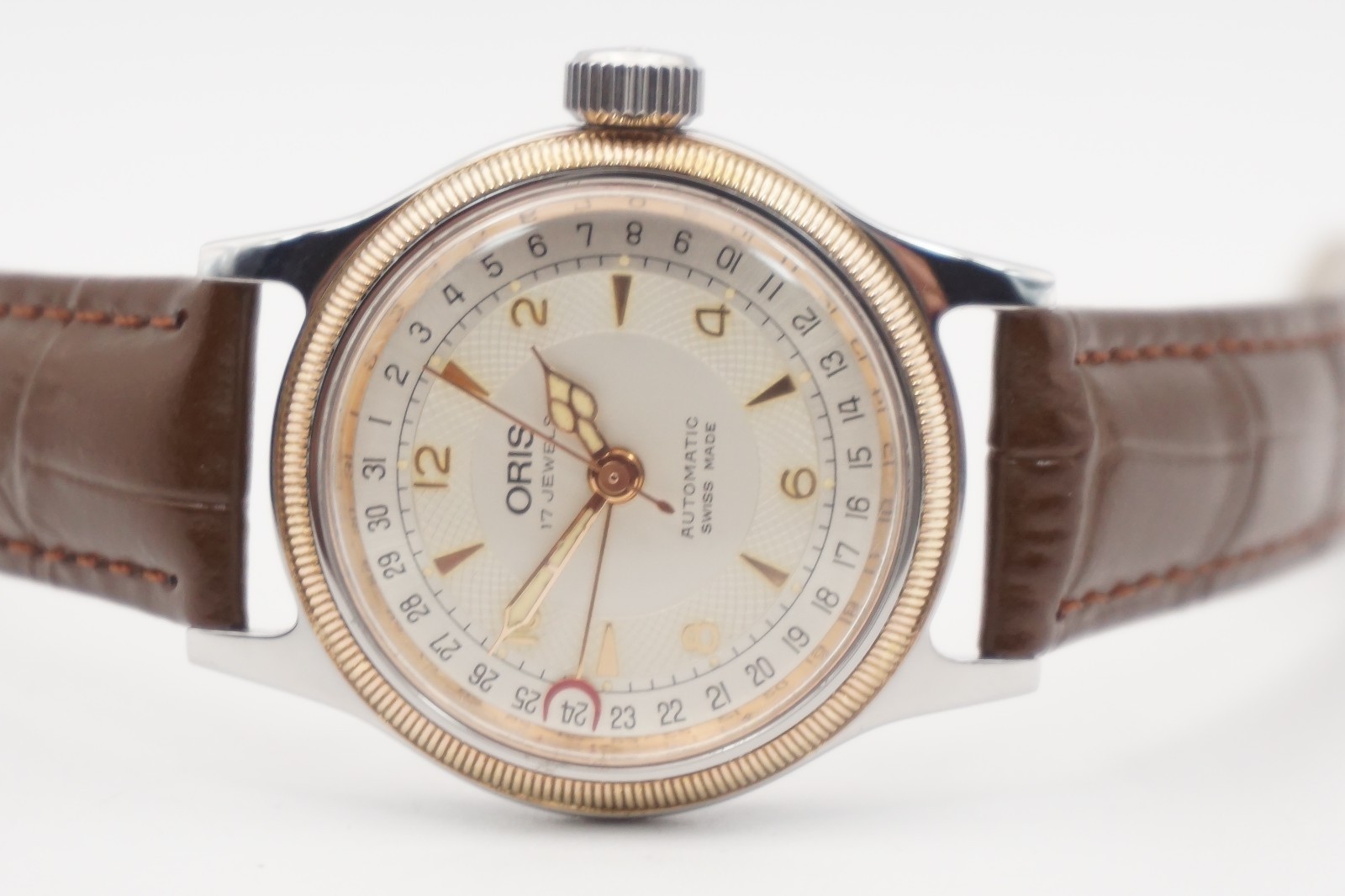 Vintage Oris Big Crown Pointer Date 7400B Automatic 32mm Silver Unisex Watch