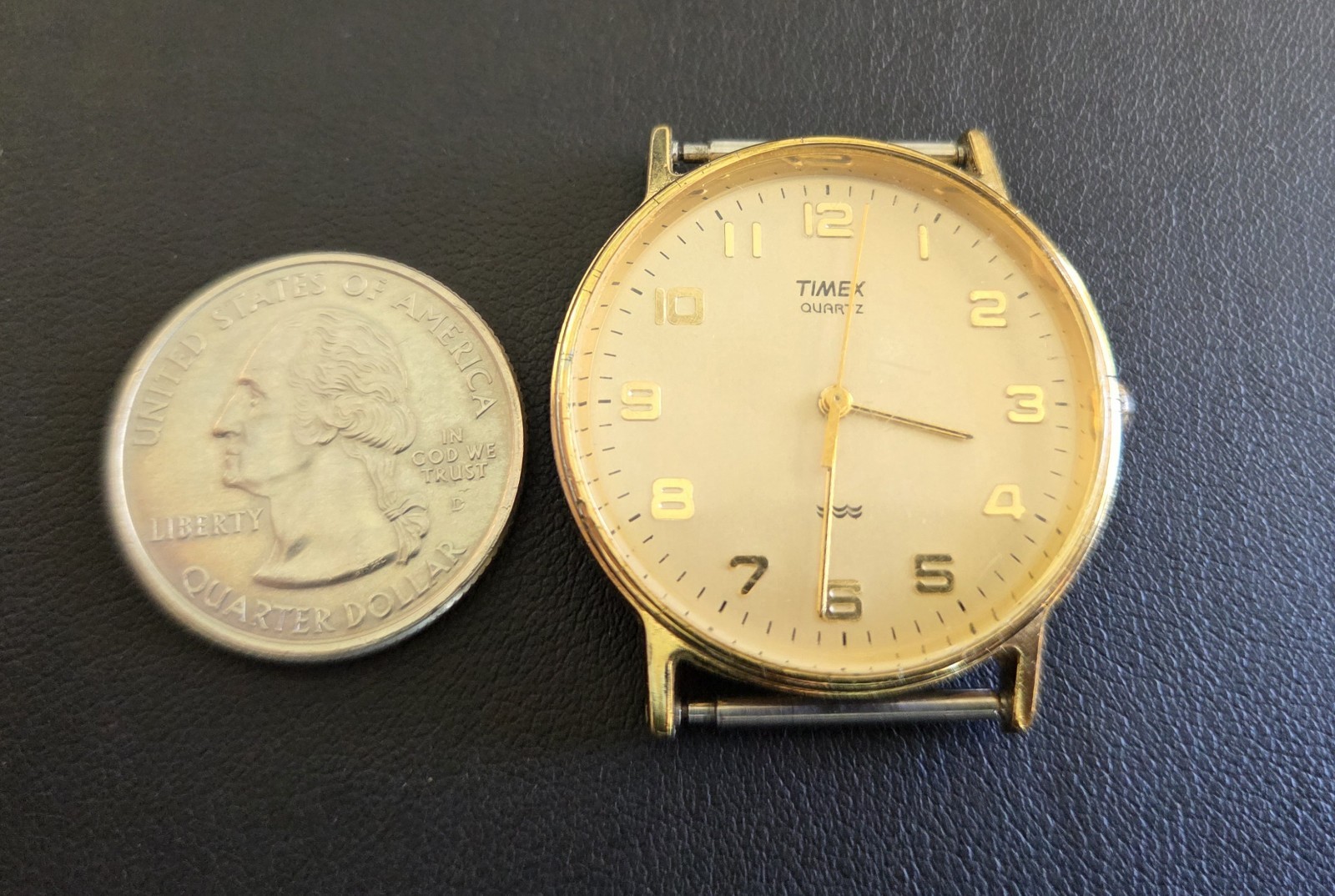 Timex CR 2016 CELL VTG Quartz Gold Toned Wrist Watch SS Back New Battery