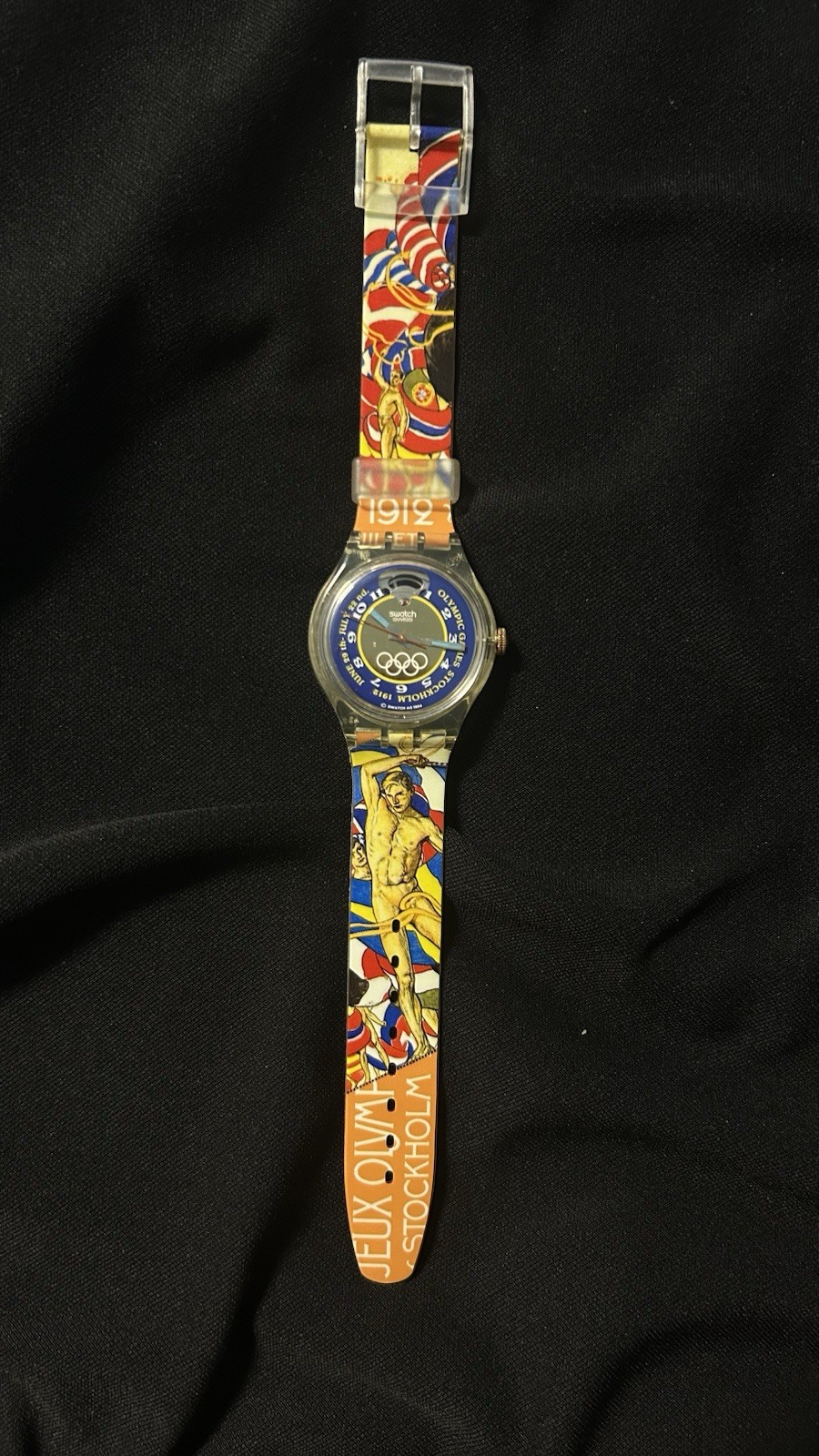 Swatch Automatic Watch 23 Jewels 1994 Olympic Games Stockholm 1912 Swiss NIP