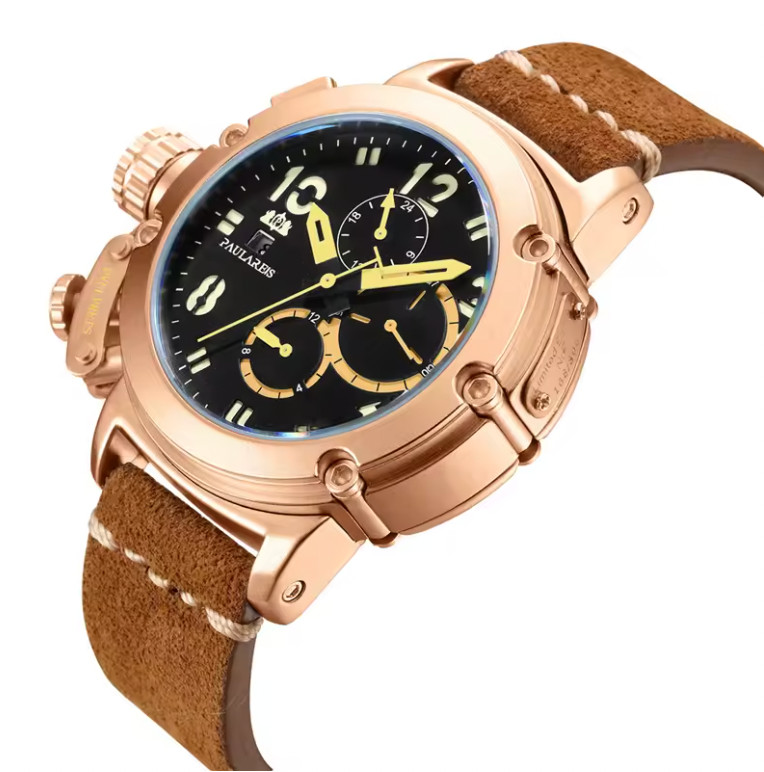 PAULAREIS Automatic Watch for Men Mechanical Multifunction Watches Mens Watch