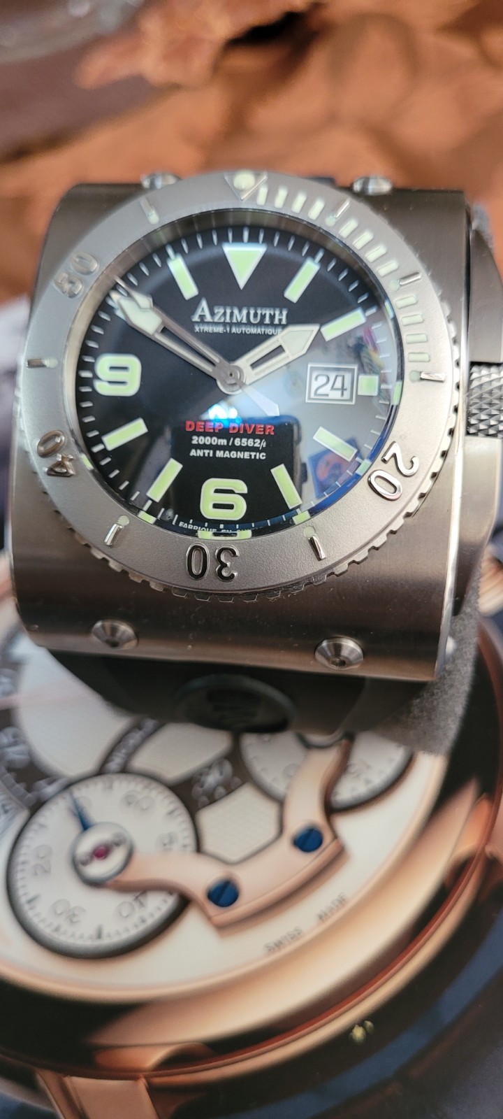 MINT CONDITION LIMITED EDITION AZIMUTH XTREME 1 DEEP DIVER TITANIUM 46MM 2000M