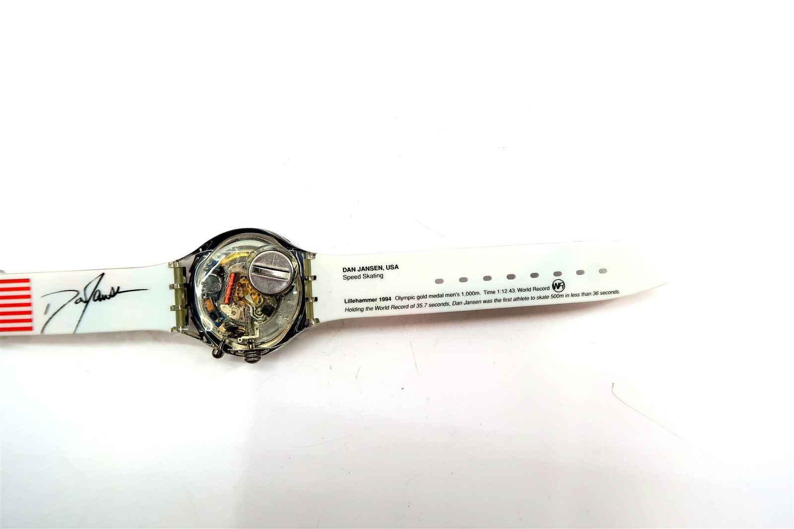 Swatch Chrono Watch DAN JANSEN SDZ900 ~ AS-IS NOT WORKING ~ NO CASE OR PAPERS