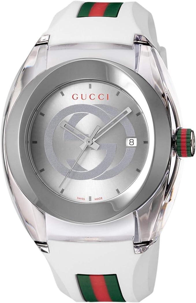 [Gucci] SYNC Sync YA137102AWhite Mens Watch Analog Silver F/S New