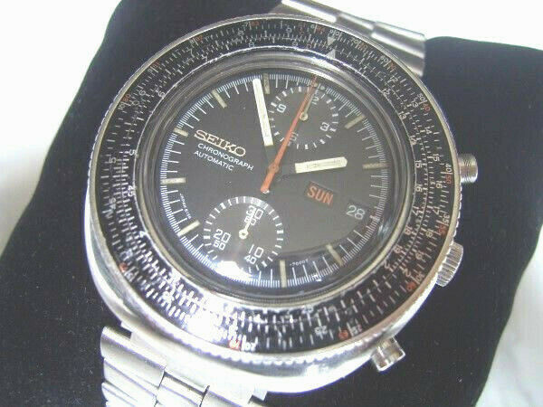 Rare Seiko Calculator Slide Rule Automatic Chronograph 6138-7000 *6687
