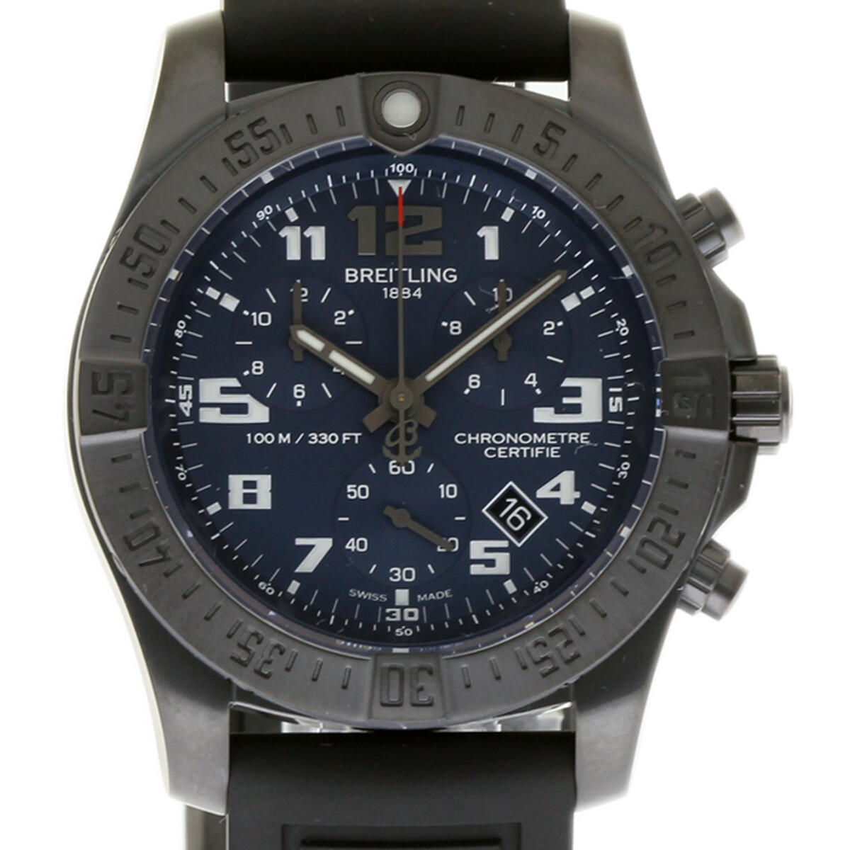 Breitling NEW Chronospace Night Mission V73330 RUBBBER BREITLING WARRANTY #BR27