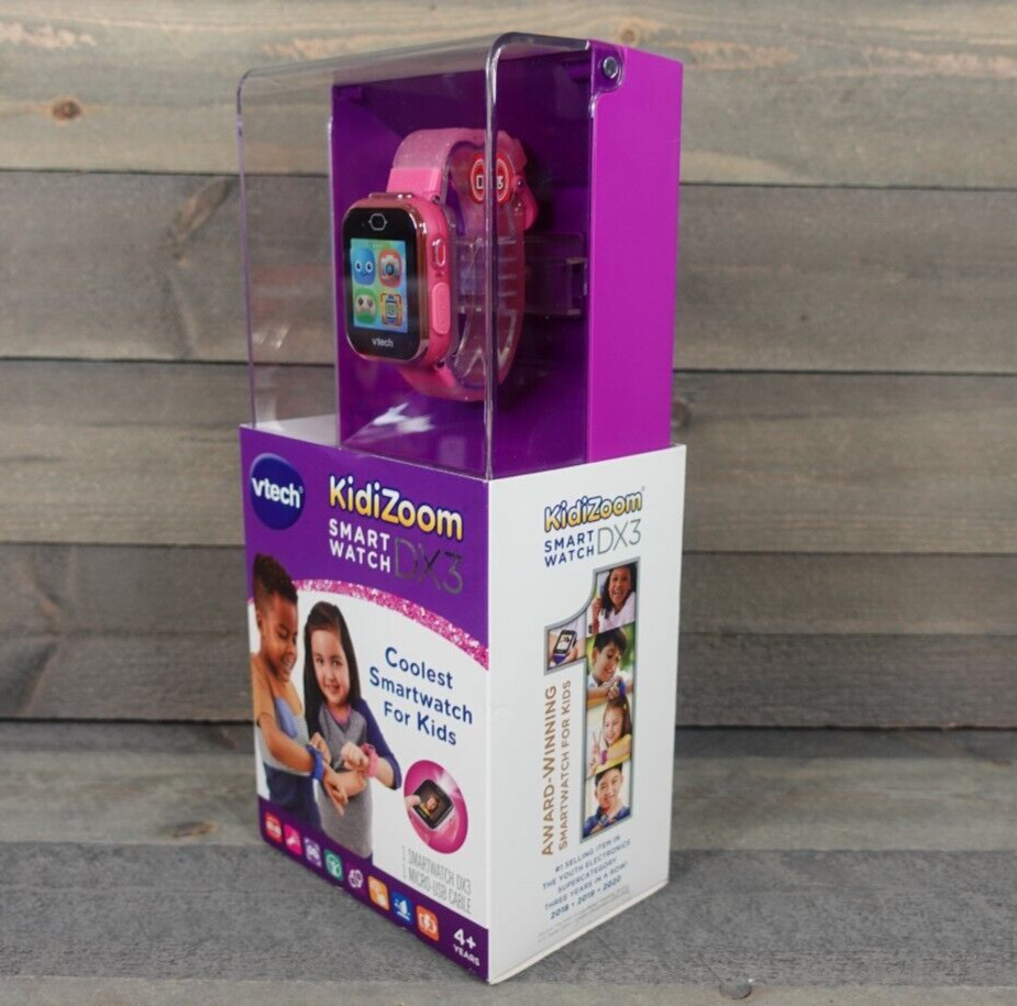 VTech KidiZoom Glitter Pink Smartwatch – Video & Pic Camera + Games – DX3 – NEW