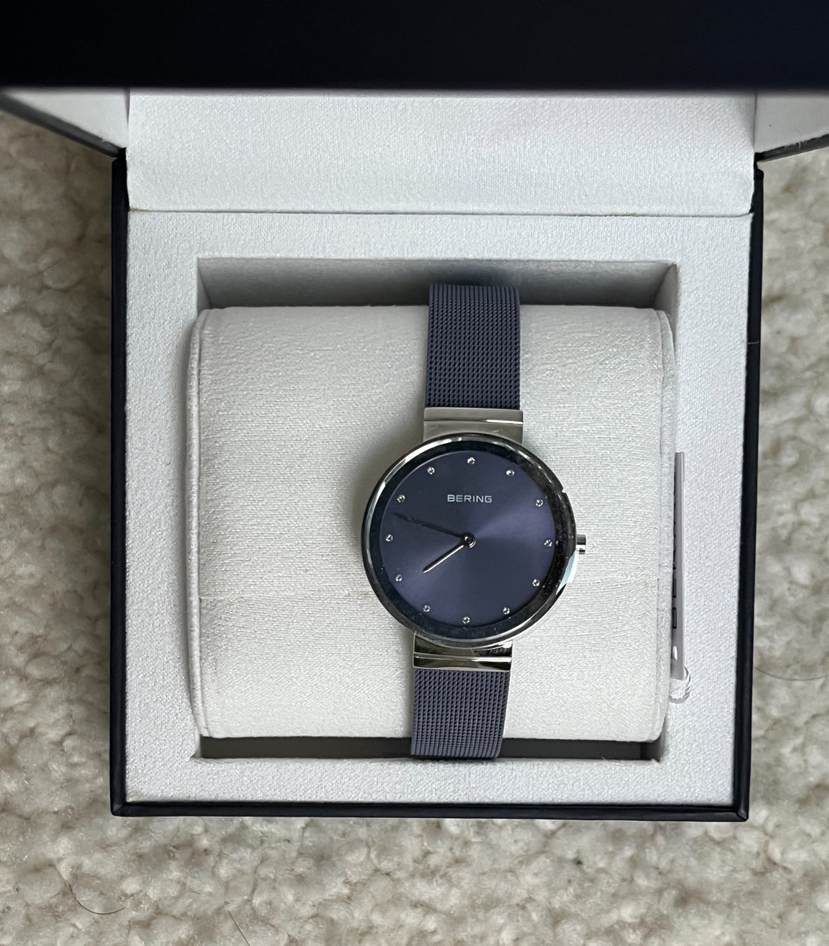 Bering Classic Stainless Steel Lavender Dial Ladies Quartz 31mm Watch 10131-909