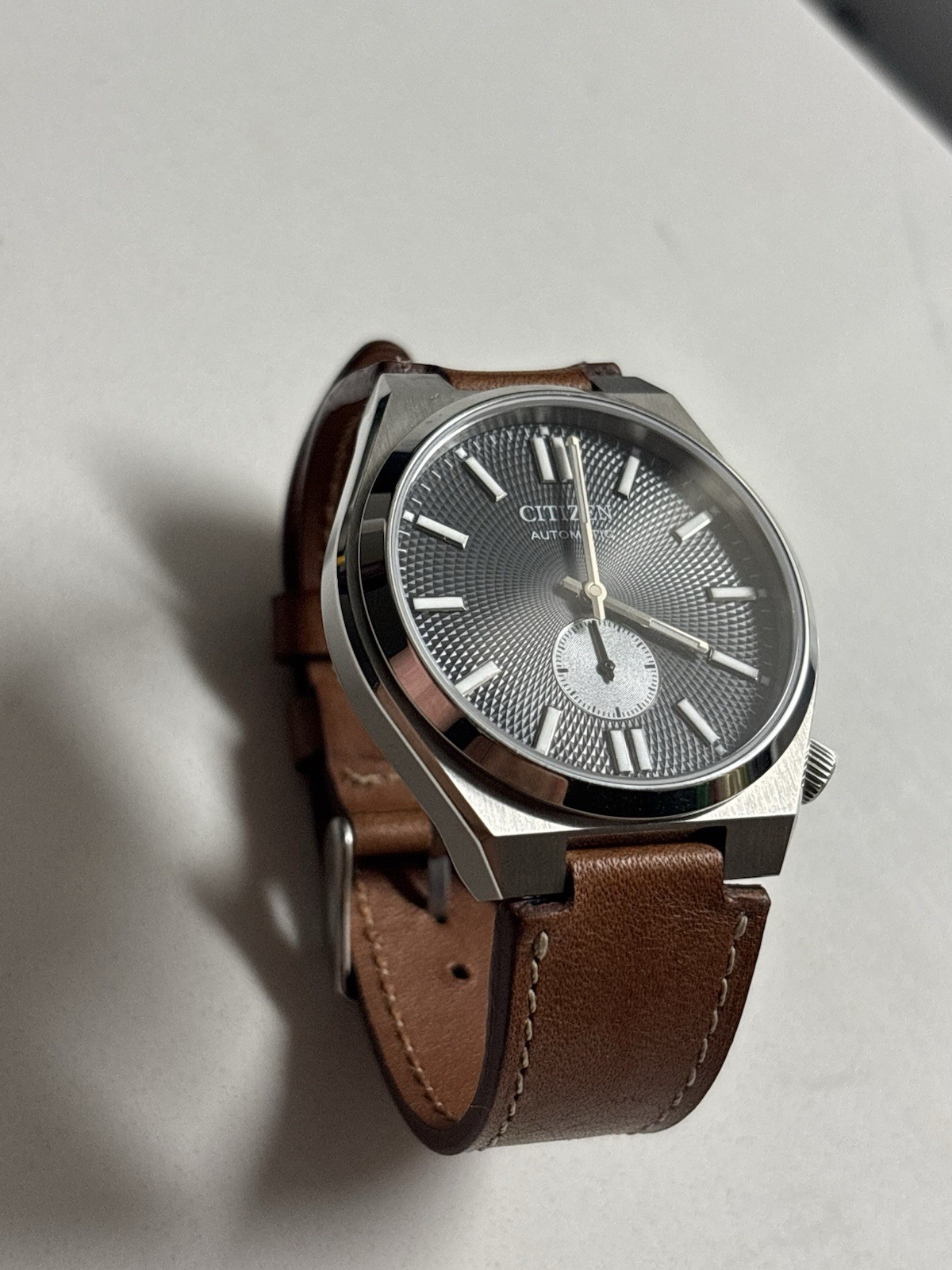 Citizen Tsuyosa Small Seconds NK5010-01H Gray 40mm + Handmade Leather Strap