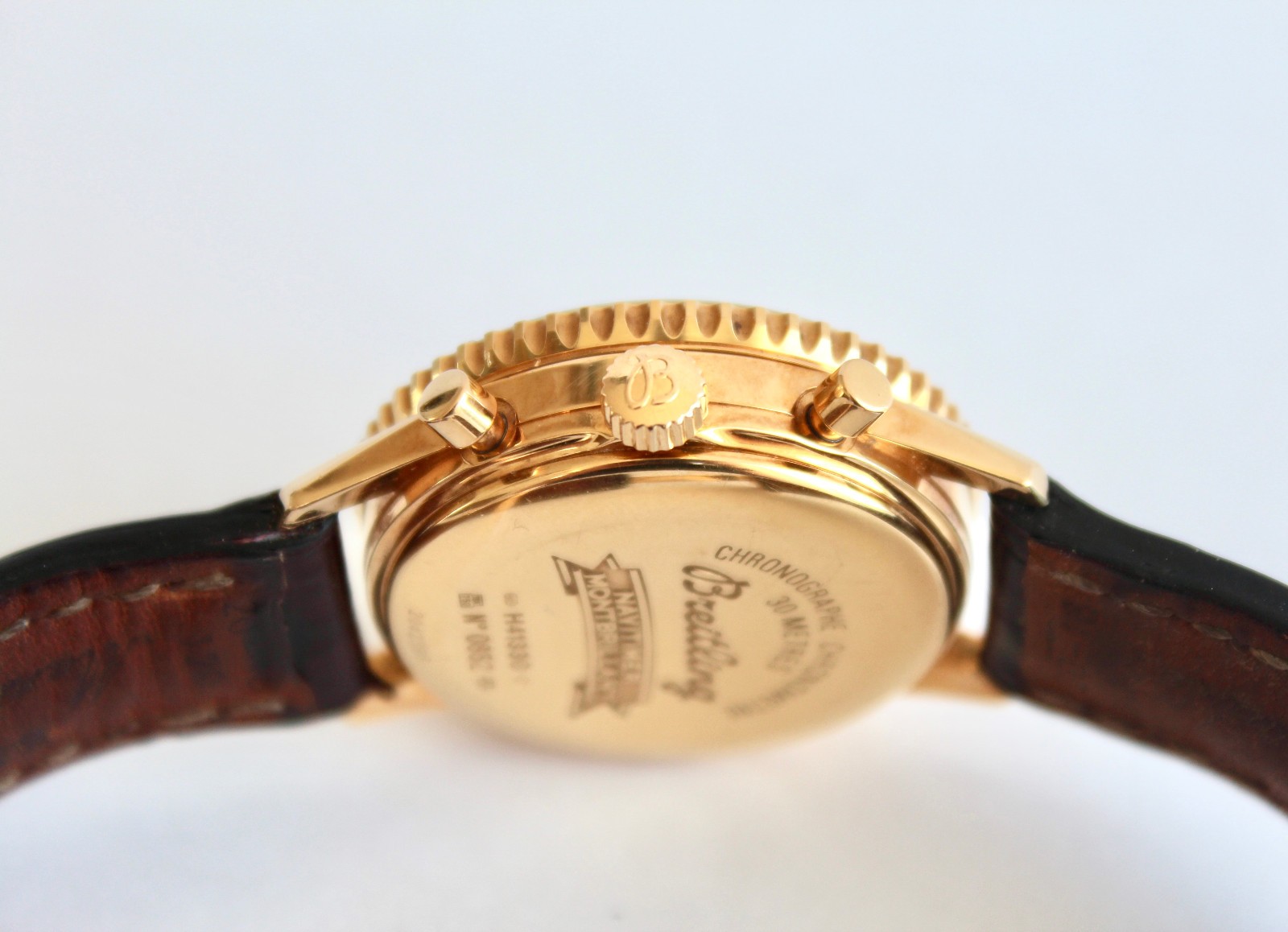 BREITLING Watch SOLID GOLD H41330 NAVITIMER MONTBRILLANT, DEPLOYMENT CLASP, WOW!