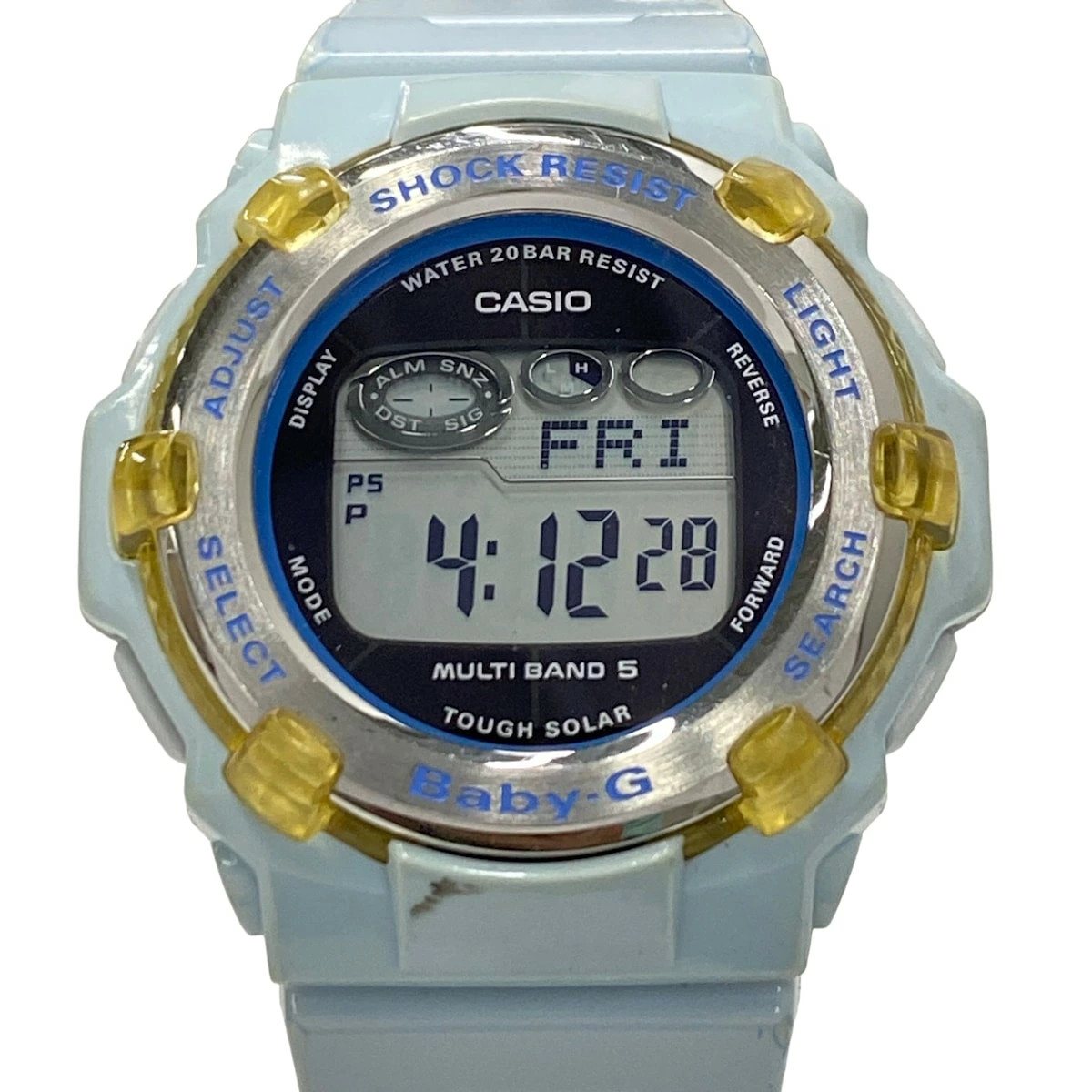 [A1R] Used Casio Baby-G Watch Black Light Gray Digital Resin Sport [w8p]