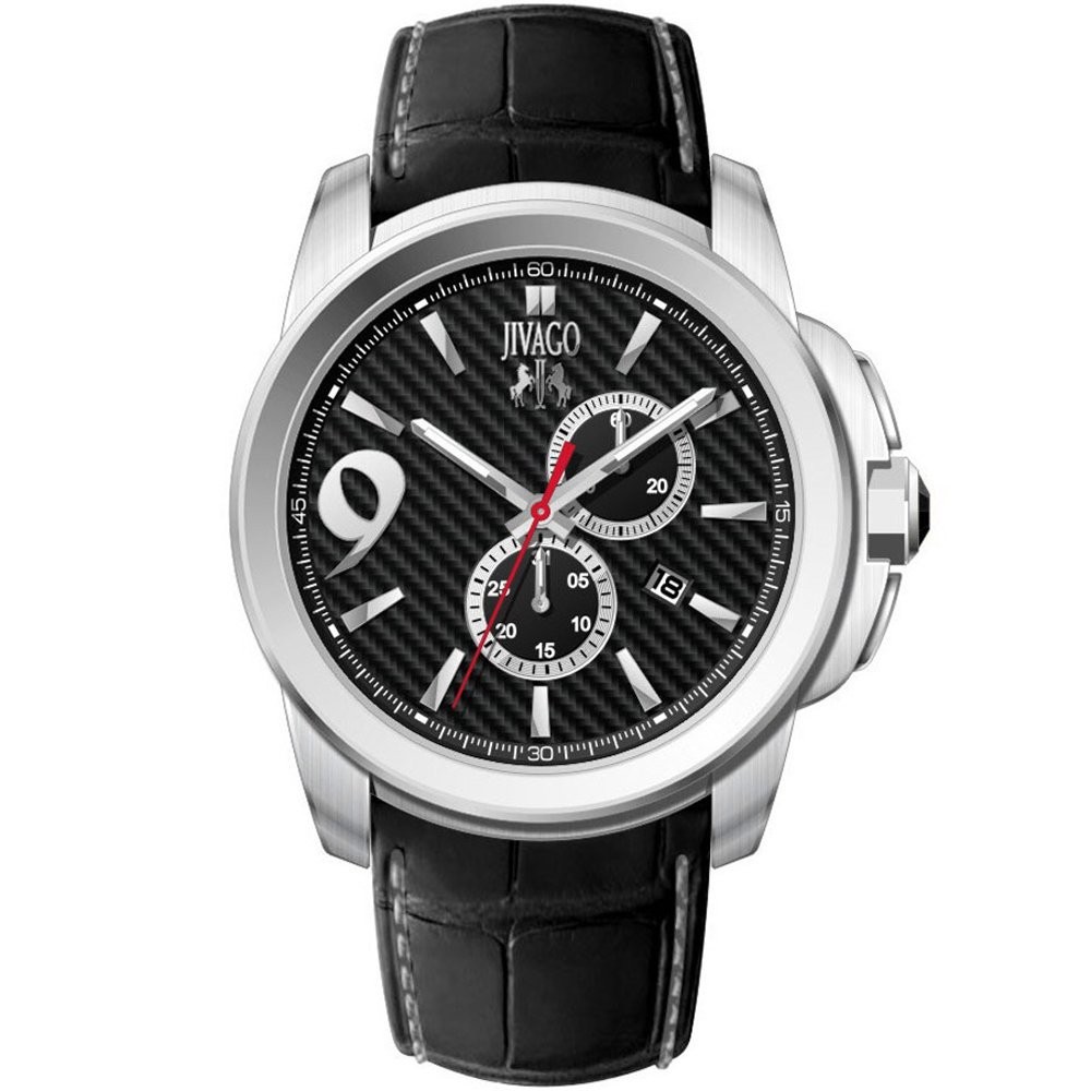 Jivago Gliese JV1517 Black Dial Swiss Quartz Stainless Steel Watch
