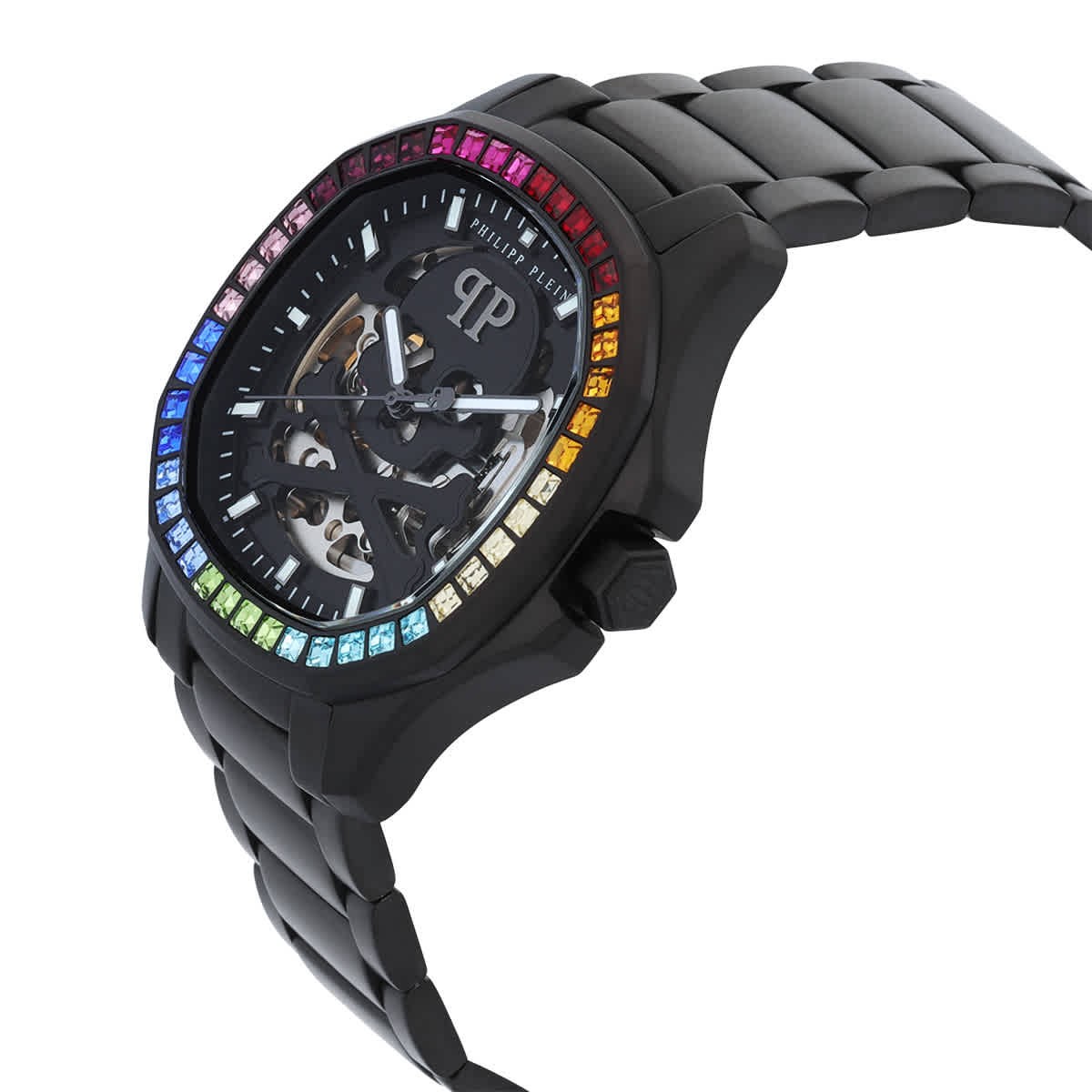 Philipp Plein PWRAA0823 Skeleton Spectre Black Dial 42 mm Men’s Watch New